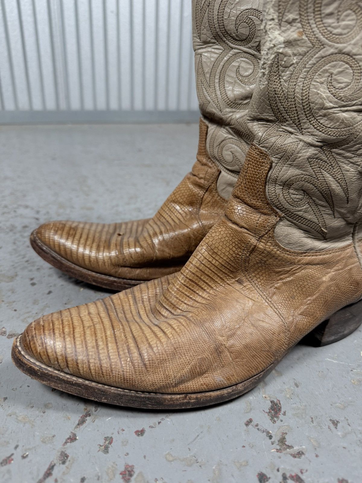 Dan Post 70s Vintage Dan Post Lizard Skin USA Cowboy Boots Size US 10 / EU 43 - 5 Thumbnail