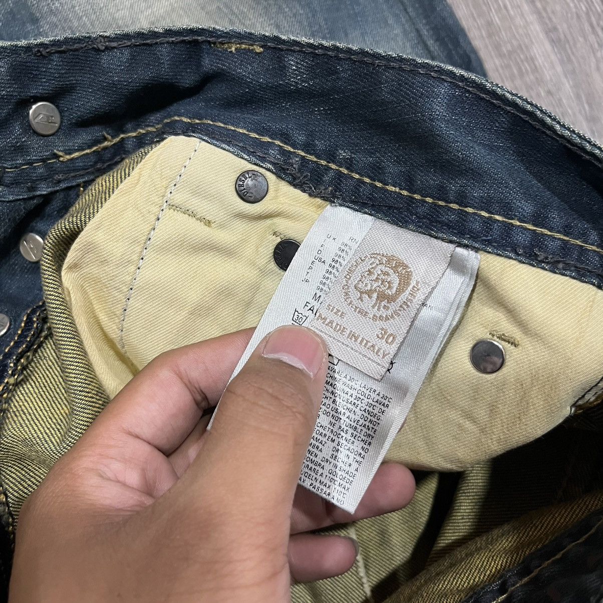 Diesel Black Gold Distressed Diesel Mod Zatiny Denim Pant 30x32 Size US 28 / EU 44 - 15 Thumbnail