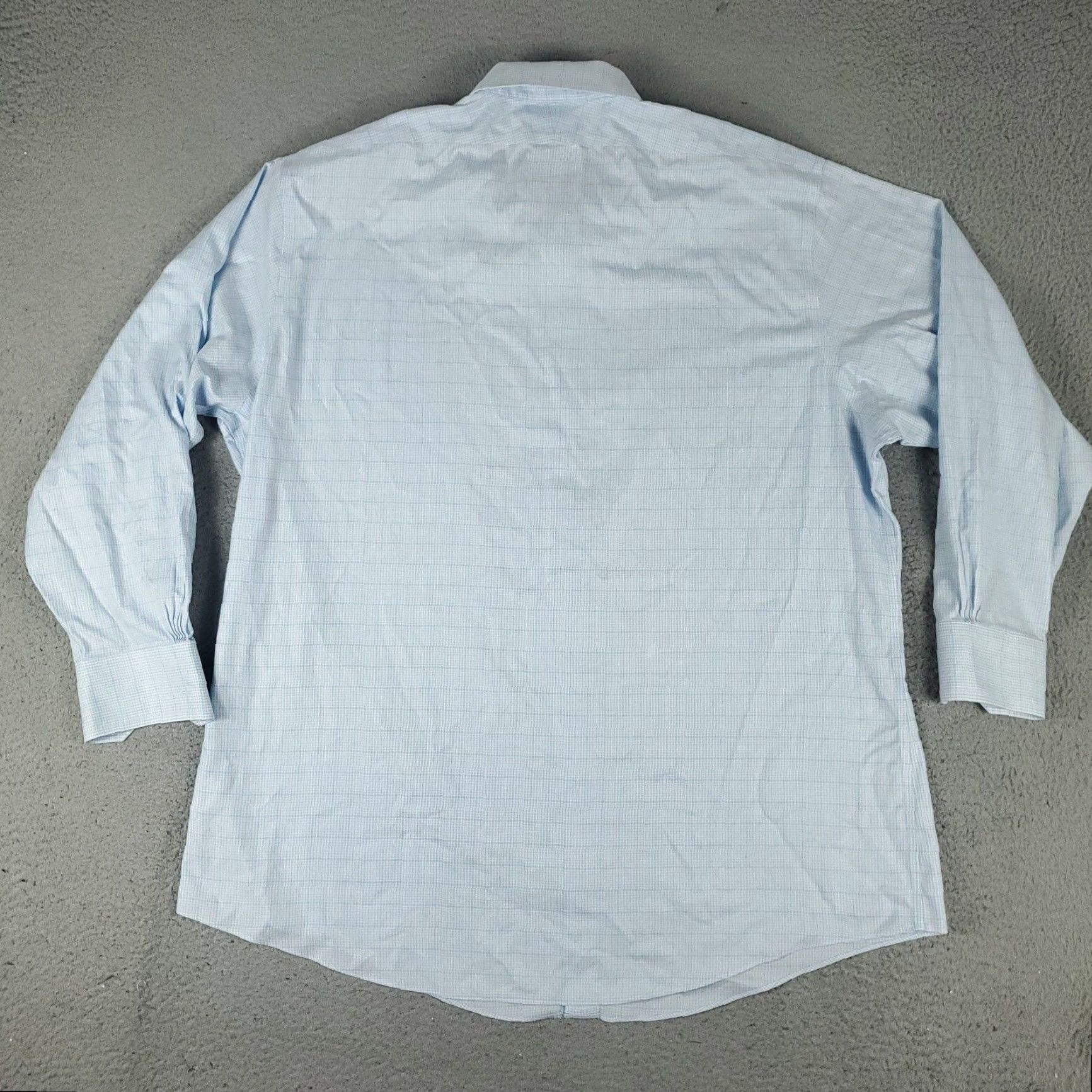 Brooks Brothers VINTAGE Brooks Brothers Dress Shirt Men 18 Blue Plaid Long Sleeve Business Casual Formal Workwear Size 48R - 3 Thumbnail