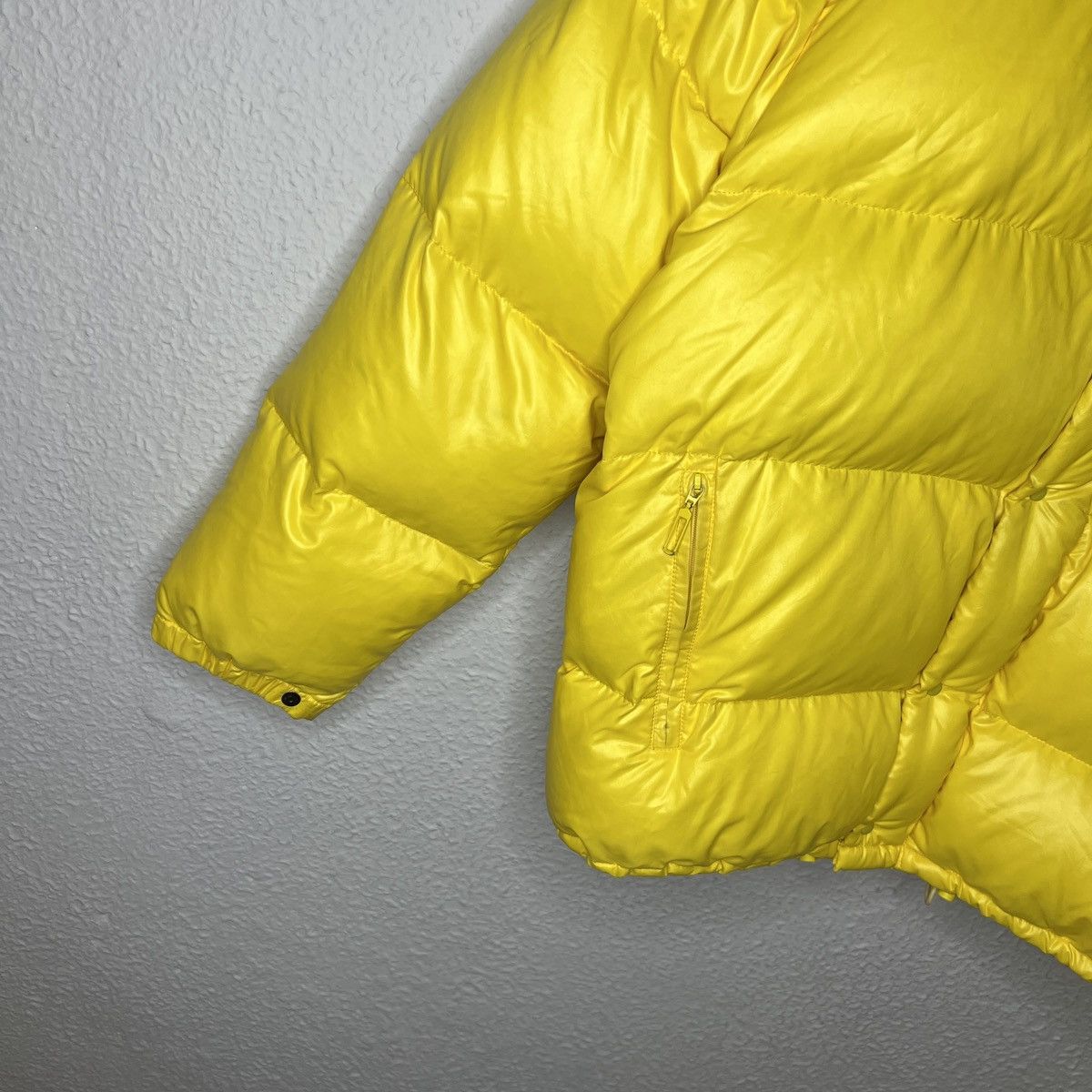 Moncler × Vintage Vintage 90s Moncler Puffer Down Jacket Yellow Rare Hype Size US L / EU 52-54 / 3 - 3 Thumbnail