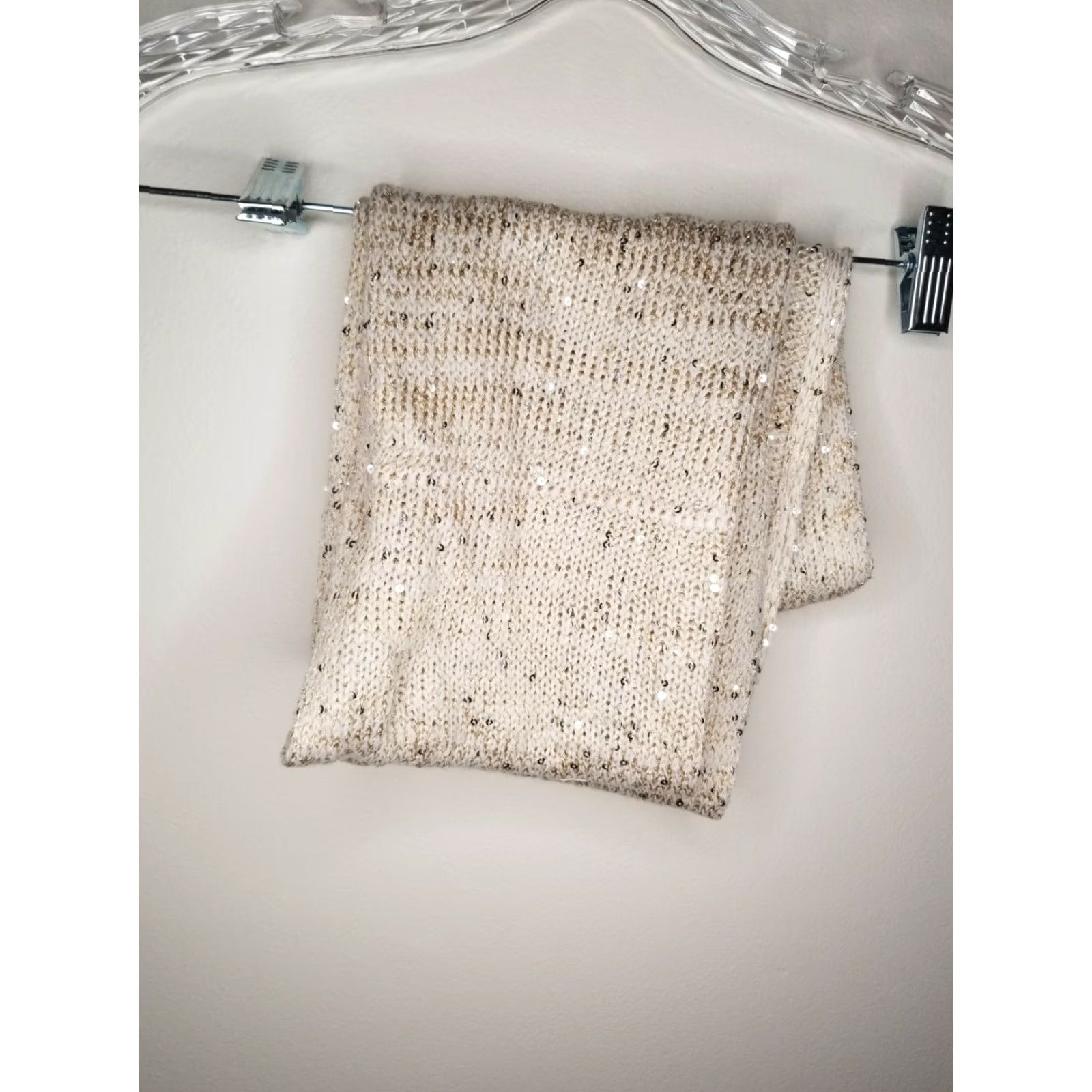 Vintage VINTAGE 89th & Madison Womens Sweater & Scarf Set Pullover XL Ivory Winter Cozy Size XL / US 12-14 / IT 48-50 - 5 Thumbnail