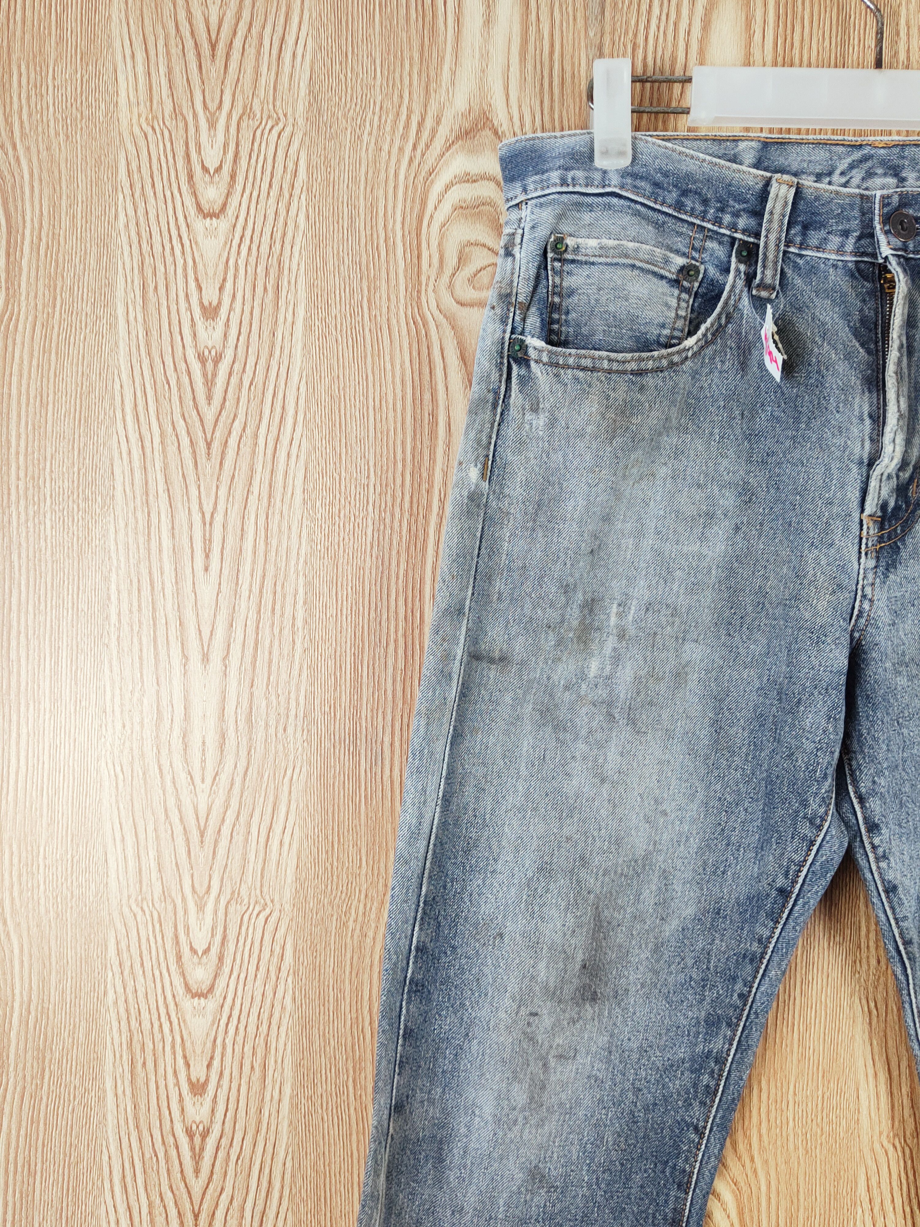 Japanese Brand Japanese Brand Dark Blue Faded Distressed Ripped Jeans #W694 Size US 33 - 3 Thumbnail