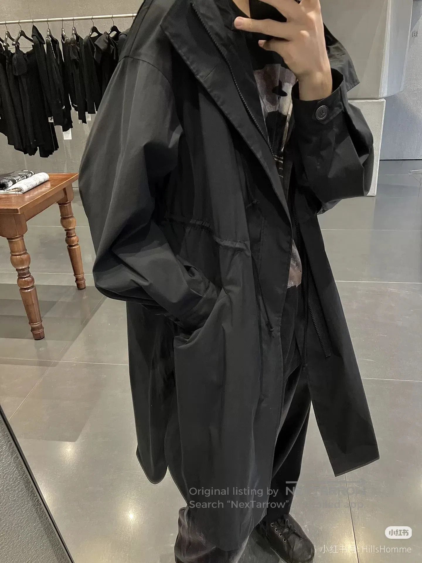 Yohji Yamamoto Yohji Yamamoto Black Hooded Long Coat. Size US M / EU 48-50 / 2 - 4 Thumbnail