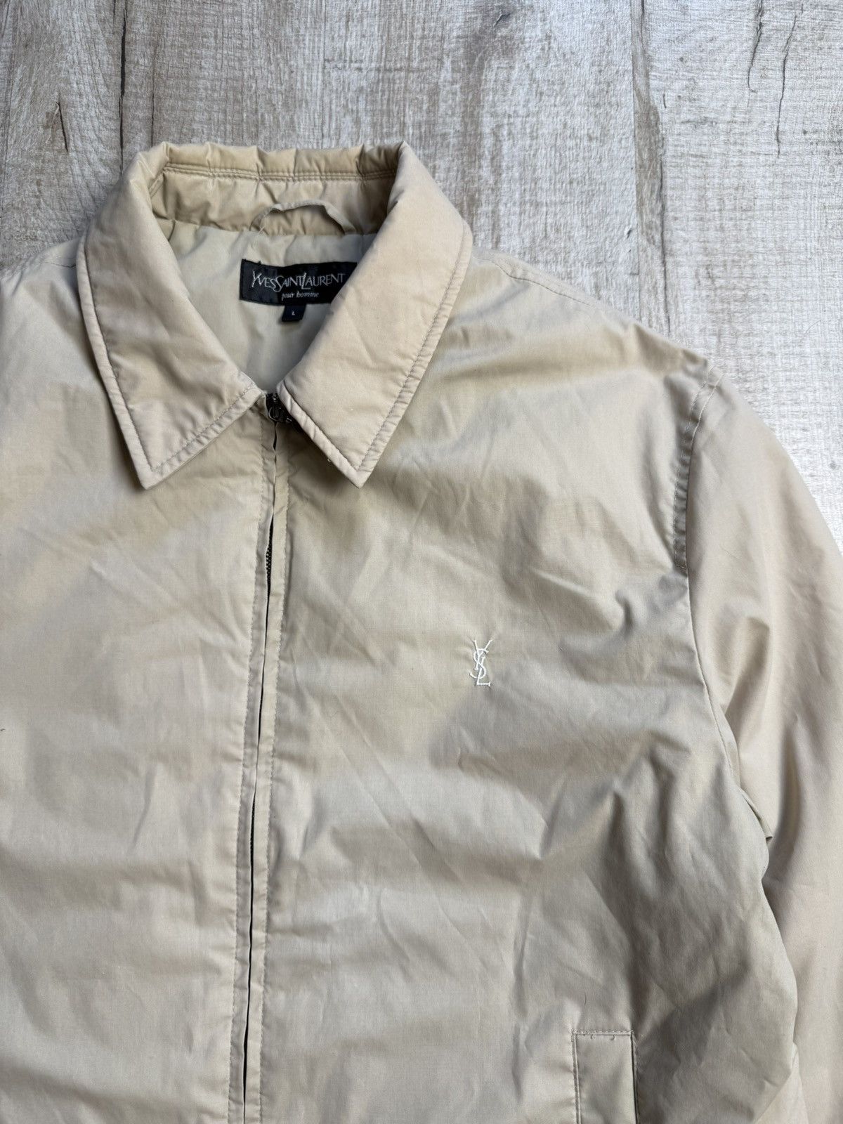 Yves Saint Laurent Vintage Yves Saint Lauren beige jacket bomber L Men Size US L / EU 52-54 / 3 - 5 Thumbnail