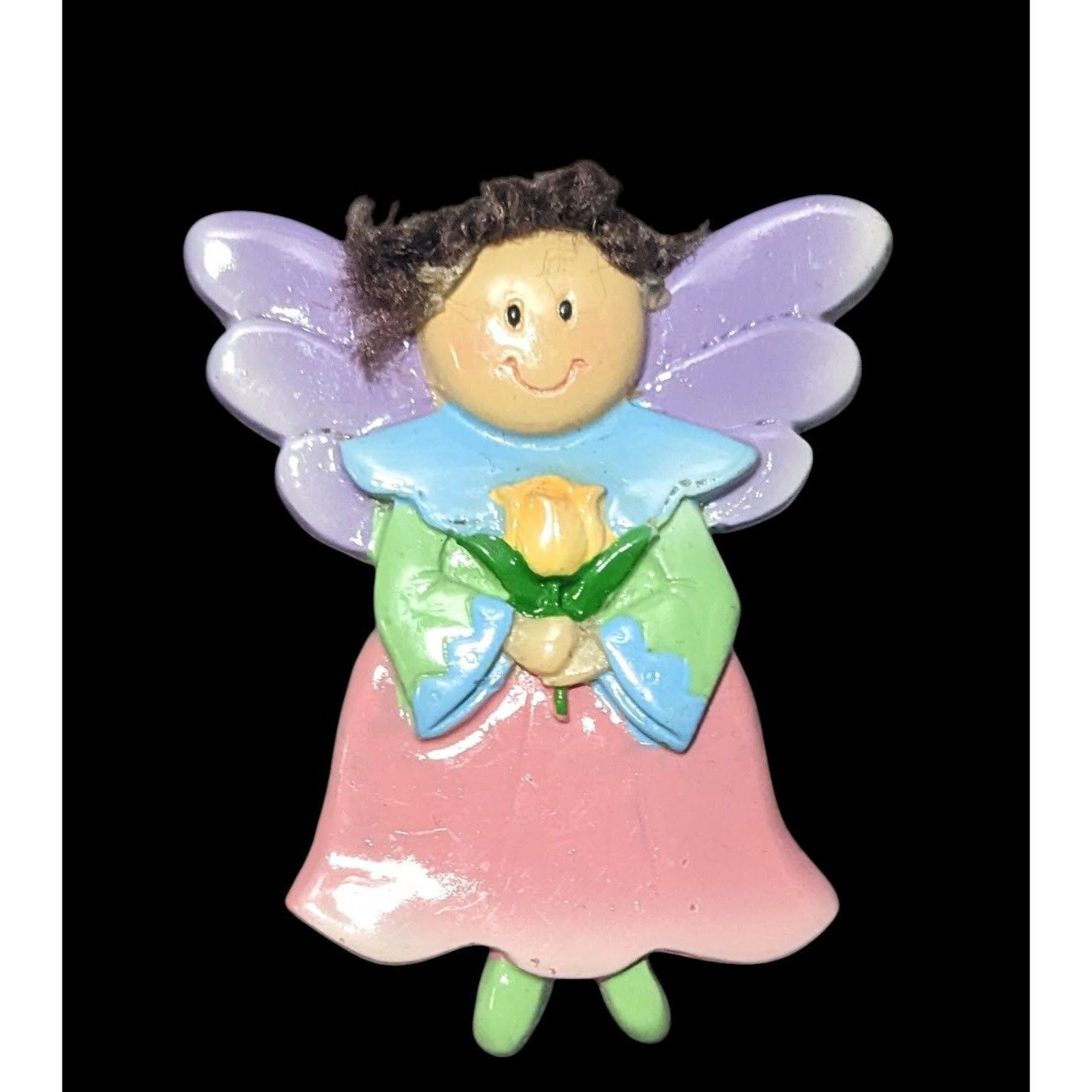 Other Vintage Wood-Look Spring Garden Fairy Brooch Size ONE SIZE - 1 Thumbnail