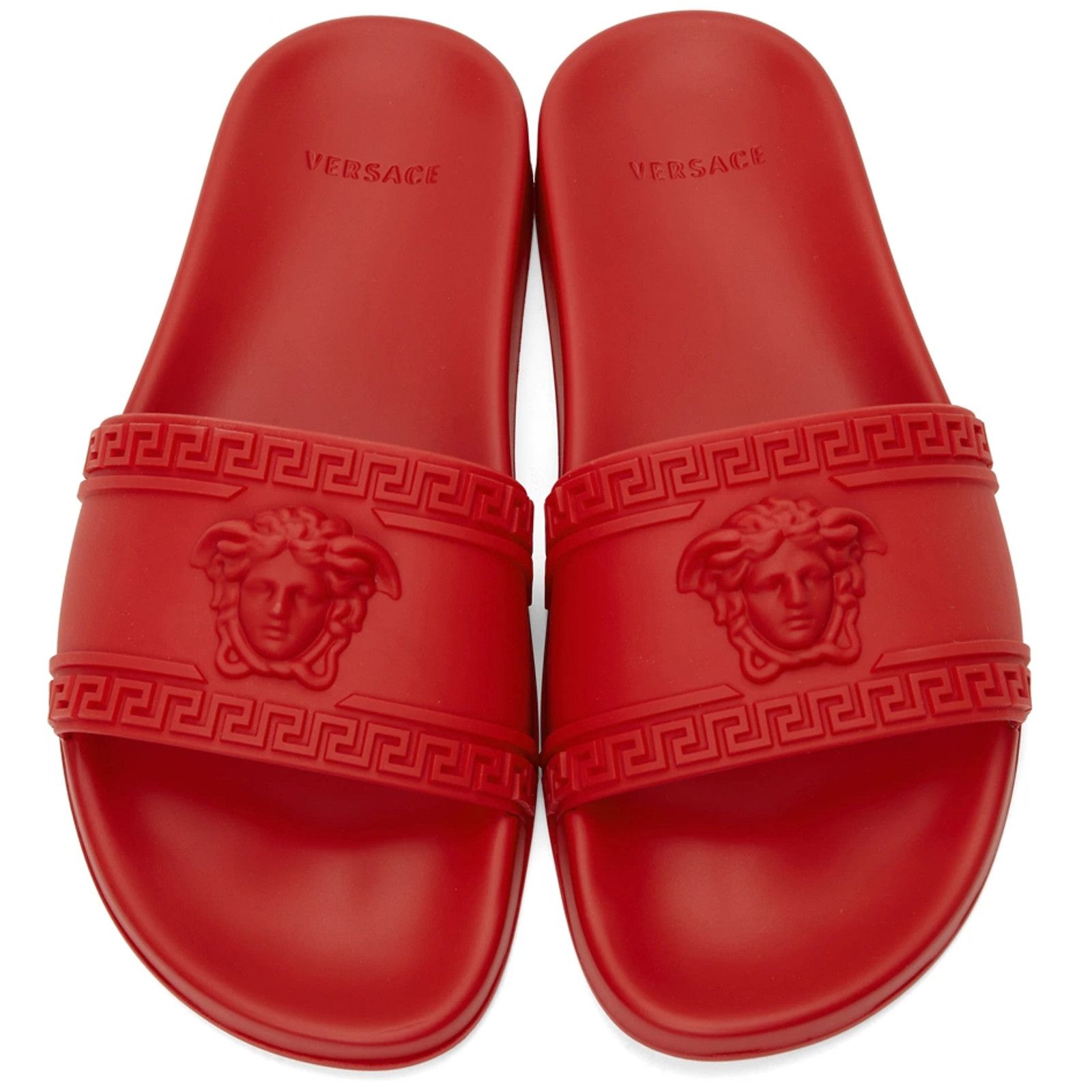 Versace Versace Medusa Palazzo Red Rubber Slide Pool Sandal 44 11 Size US 11 / EU 44 - 7 Thumbnail