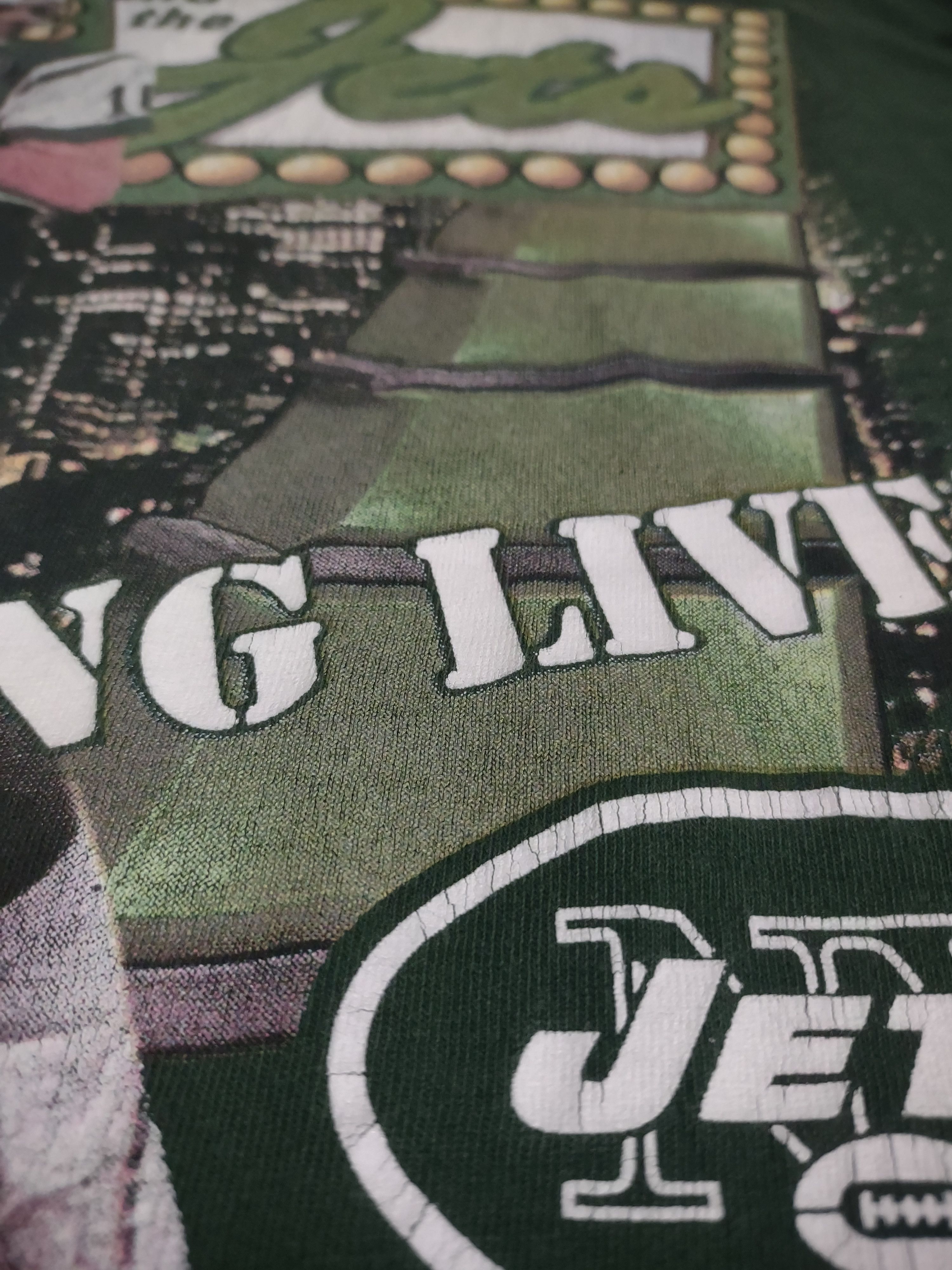 NFL × Vintage VTG 90s VATJ New York Jets Vinny Testaverde Sport Attack Tee Size US L / EU 52-54 / 3 - 3 Thumbnail