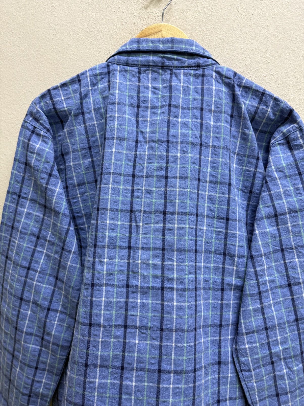 Kansai Yamamoto Kansai Bule Plaid Cotton Flannel pyjama Button Up Size US L / EU 52-54 / 3 - 18 Thumbnail