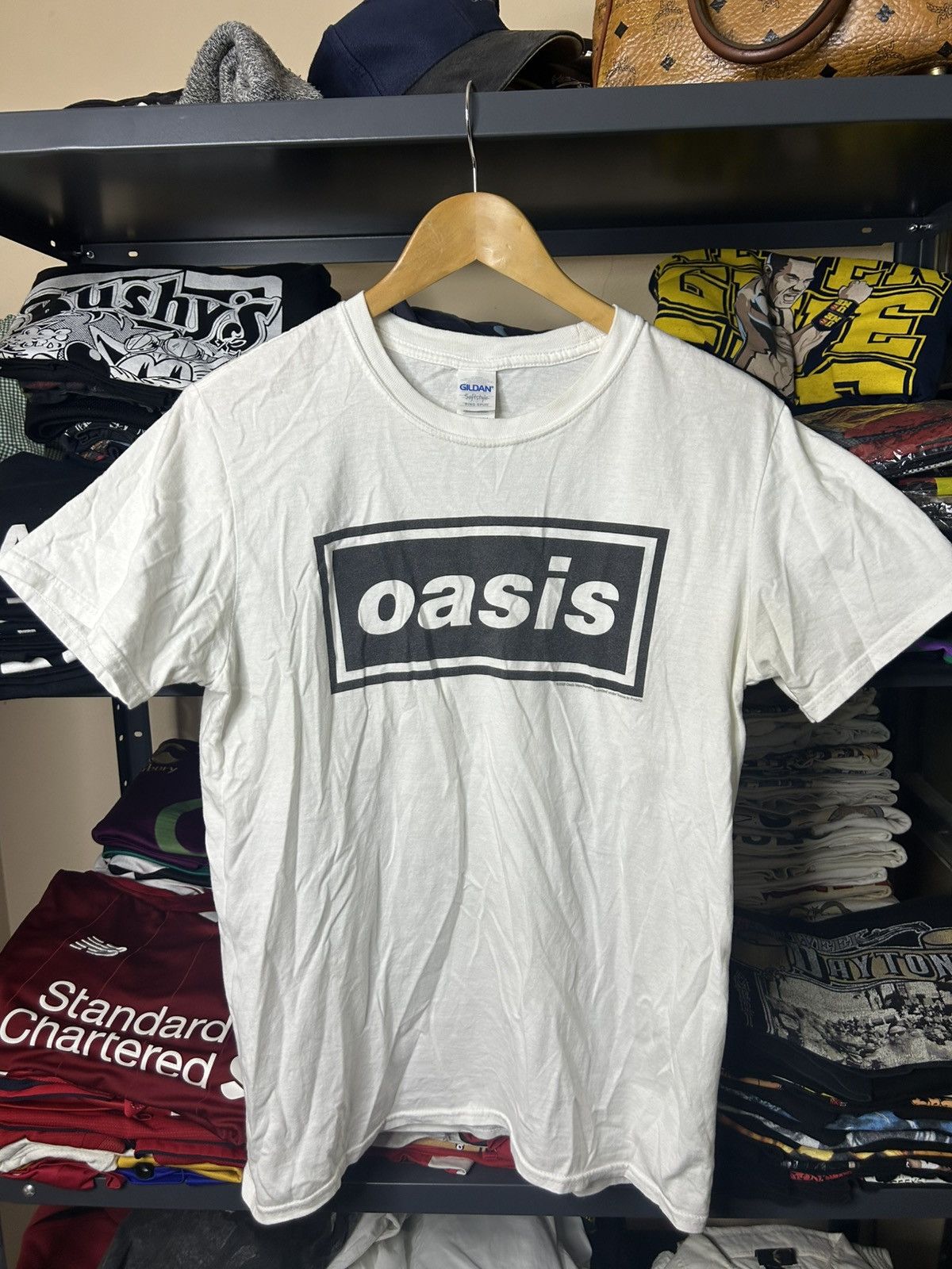 Band Tees Oasis Logo T-Shirt White M Size US M / EU 48-50 / 2 - 1 Thumbnail