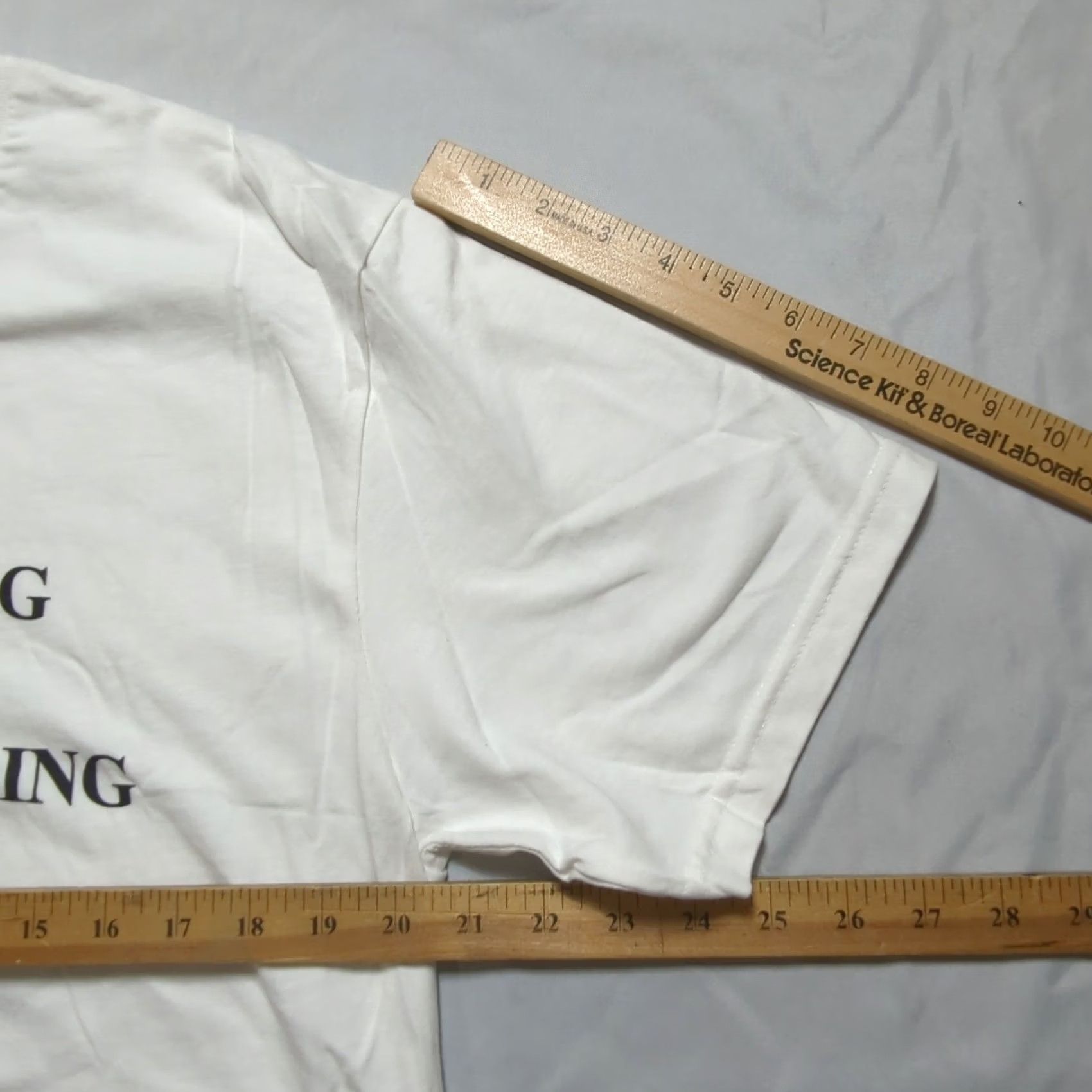 Vintage VINTAGE 4 Worth Doing aNYthing White T-Shirt Men L Graphic Print Crew Neck Short Sleeve Logo Tee Mens Size US L / EU 52-54 / 3 - 7 Thumbnail