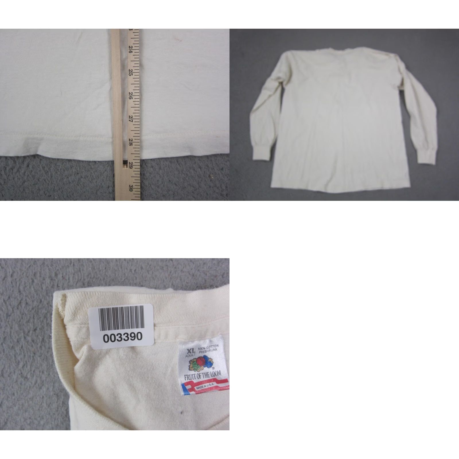 Fruit Of The Loom Vintage Marathon Shirt Mens Extra Large White Iowa Corn Single Stitch USA Made Size US XL / EU 56 / 4 - 8 Thumbnail
