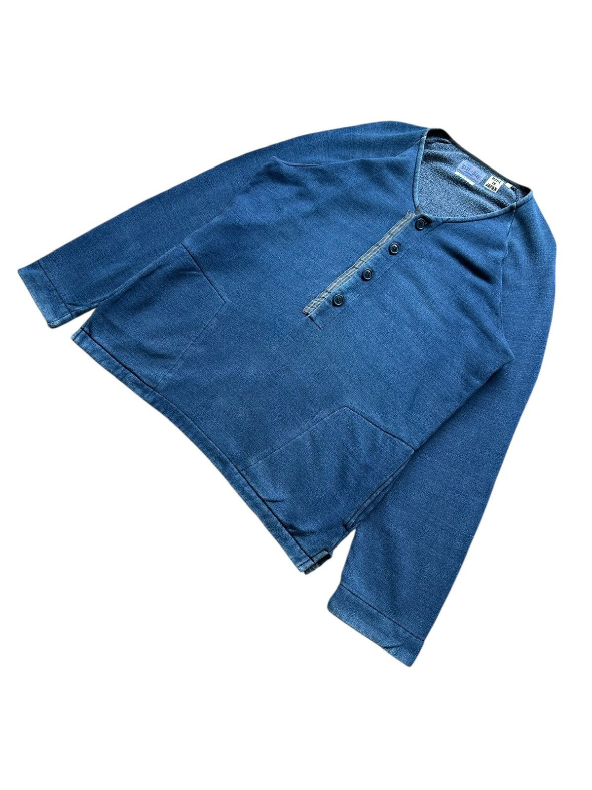 Blue Blue Japan 2000's BLUE BLUE Arigato indigo dyed sweater Size US L / EU 52-54 / 3 - 2 Thumbnail