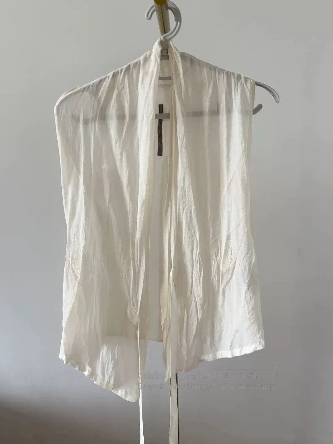 Rick Owens Rick Owens White Sash Open Front Top. Size XS / US 0-2 / IT 36-38 - 1 Thumbnail