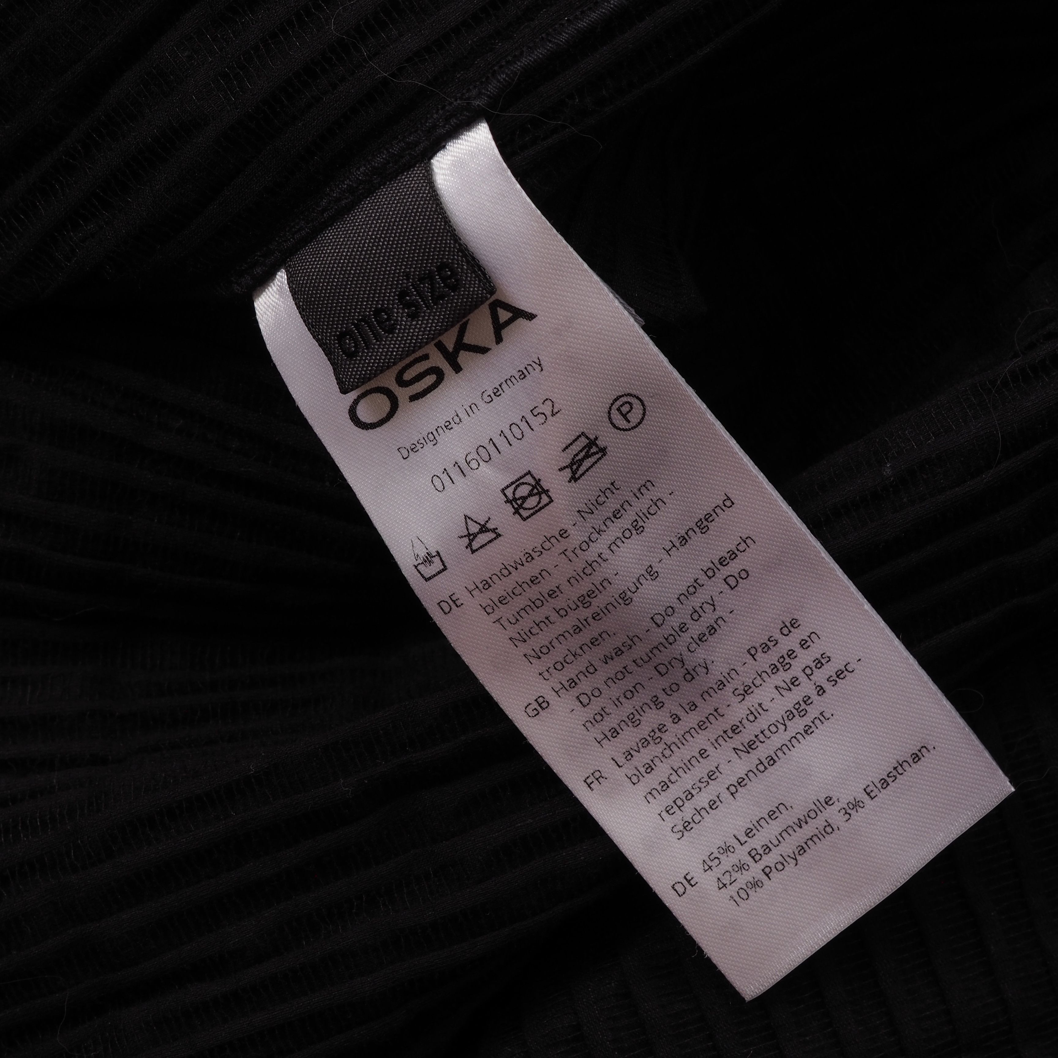 OSKA Oska Black Textured Pleats Oversized Kimono Jacket Size ONE SIZE - 6 Thumbnail
