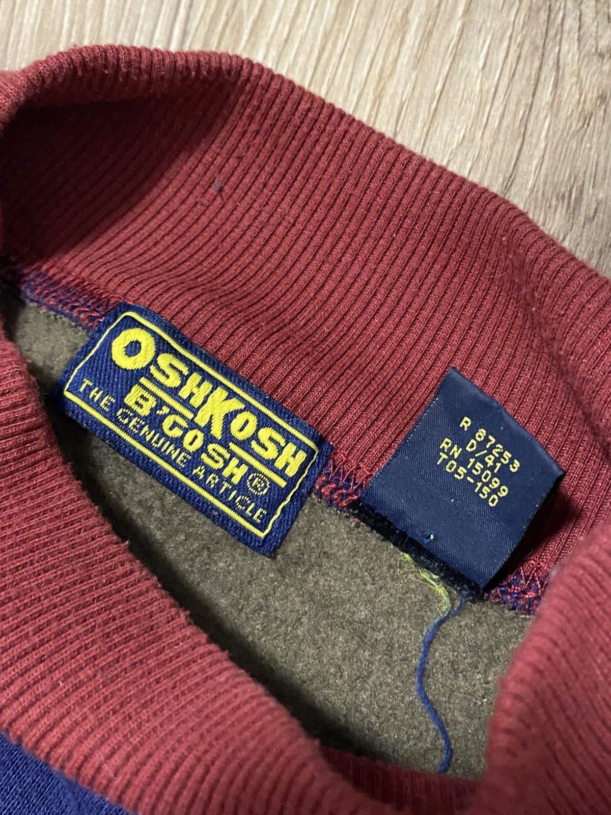 Oshkosh OshKosh Vintage 90’s Multicolour Panelled Sweatshirt Size: M Size US M / EU 48-50 / 2 - 3 Thumbnail