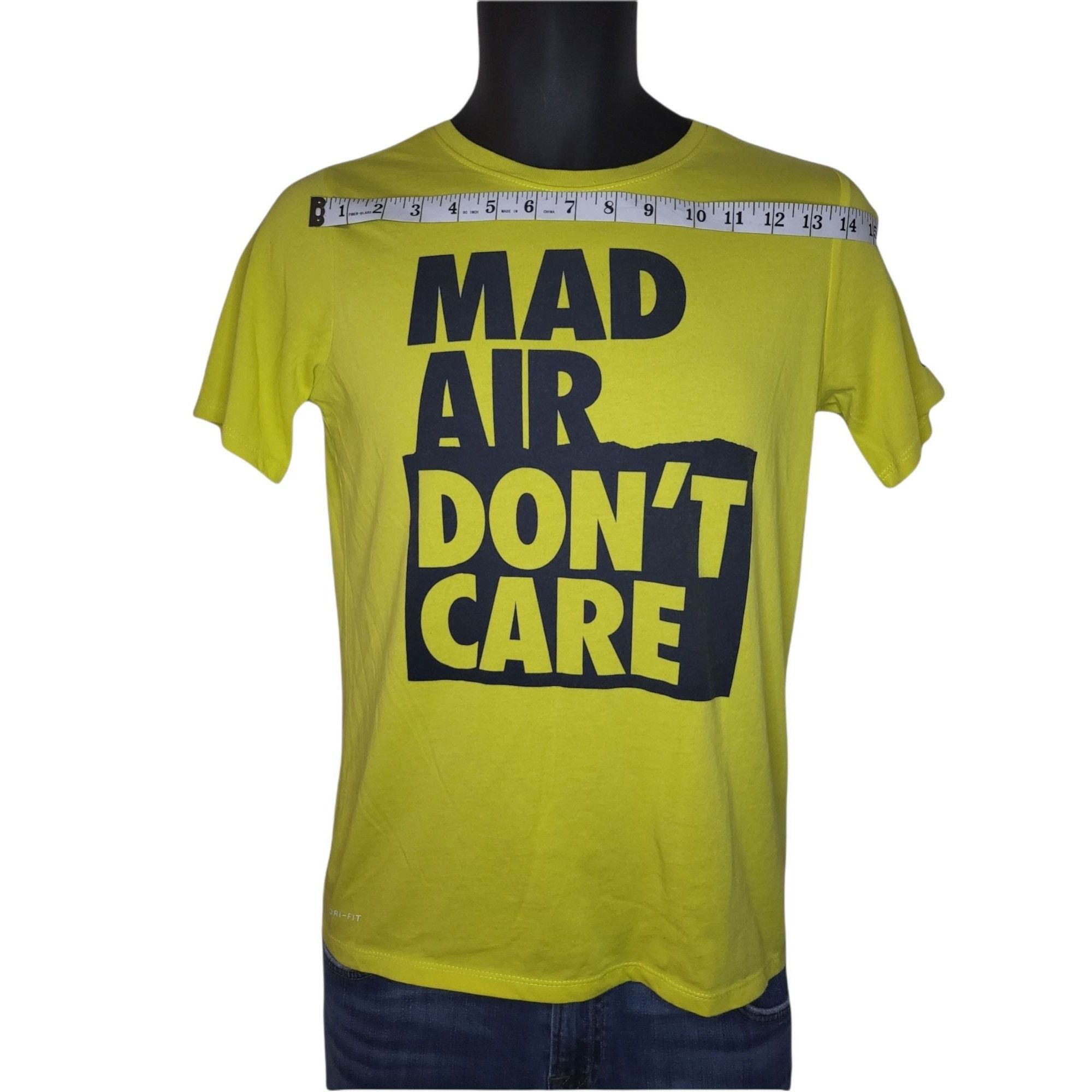 Nike Nike Dri Fit Tshirt Men Sz L Mad Air Dont Care Yellow Black Size US L / EU 52-54 / 3 - 4 Thumbnail