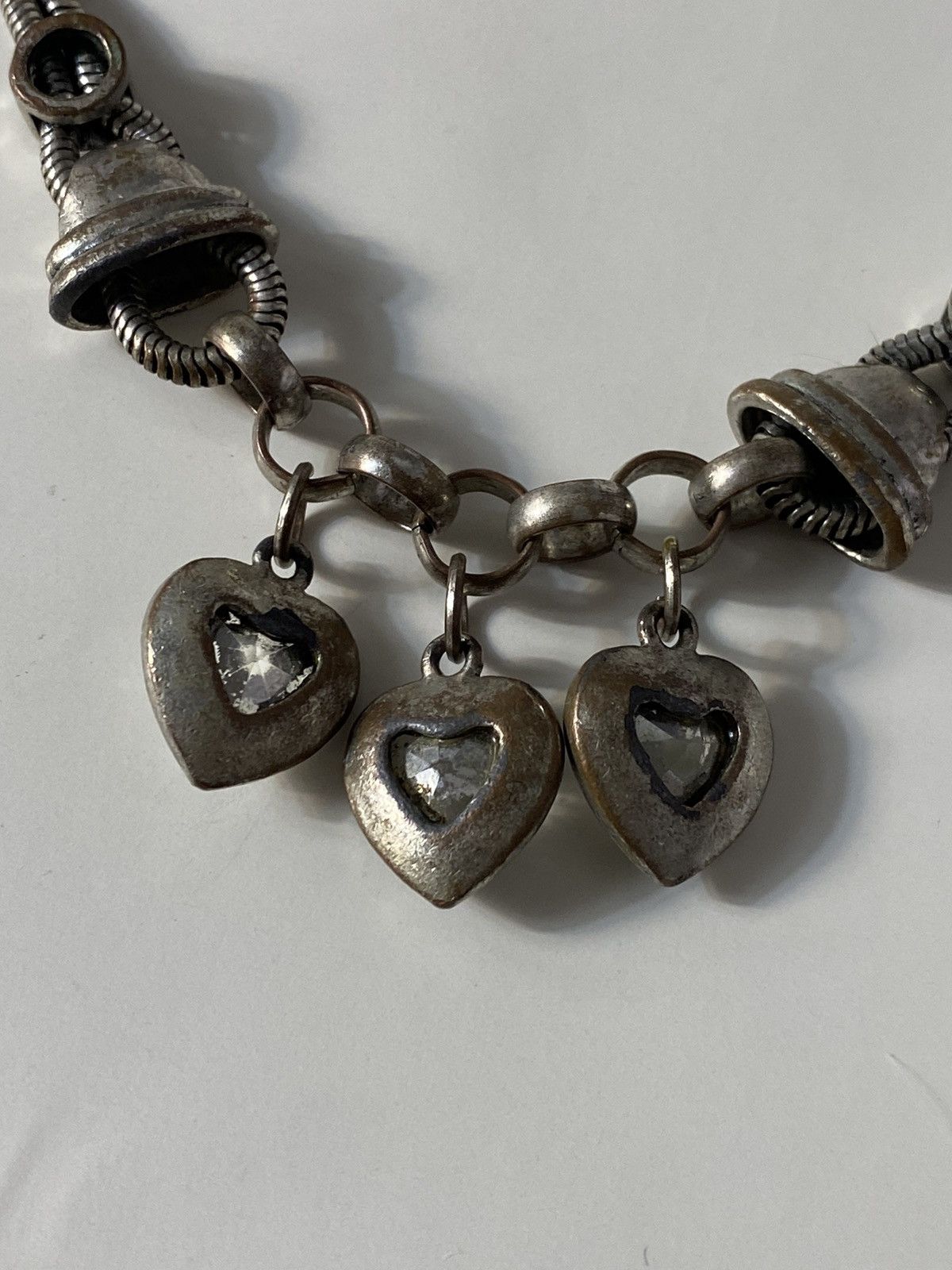 Jewelry Bracelet with Heart Charms - Vintage! Size ONE SIZE - 6 Thumbnail