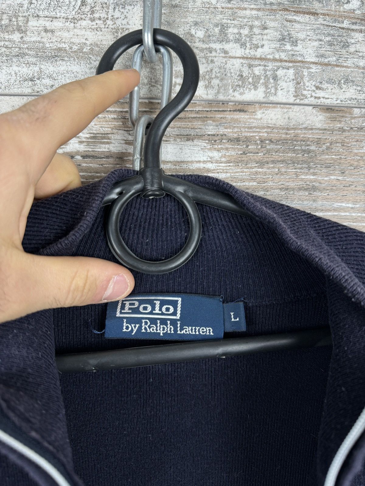 Polo Ralph Lauren × Vintage Mens Vintage Polo Ralph Lauren zip sweater rugby sweatshirt Size US L / EU 52-54 / 3 - 9 Thumbnail