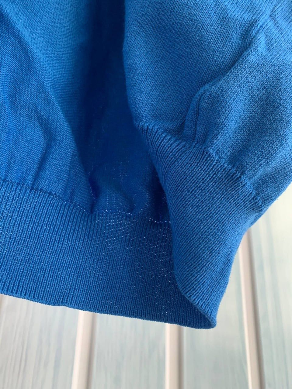 Romeo Gigli Romeo Gigli Man Blue Knit Cotton V-Neck Sleeveless Vest Size US M / EU 48-50 / 2 - 18 Thumbnail