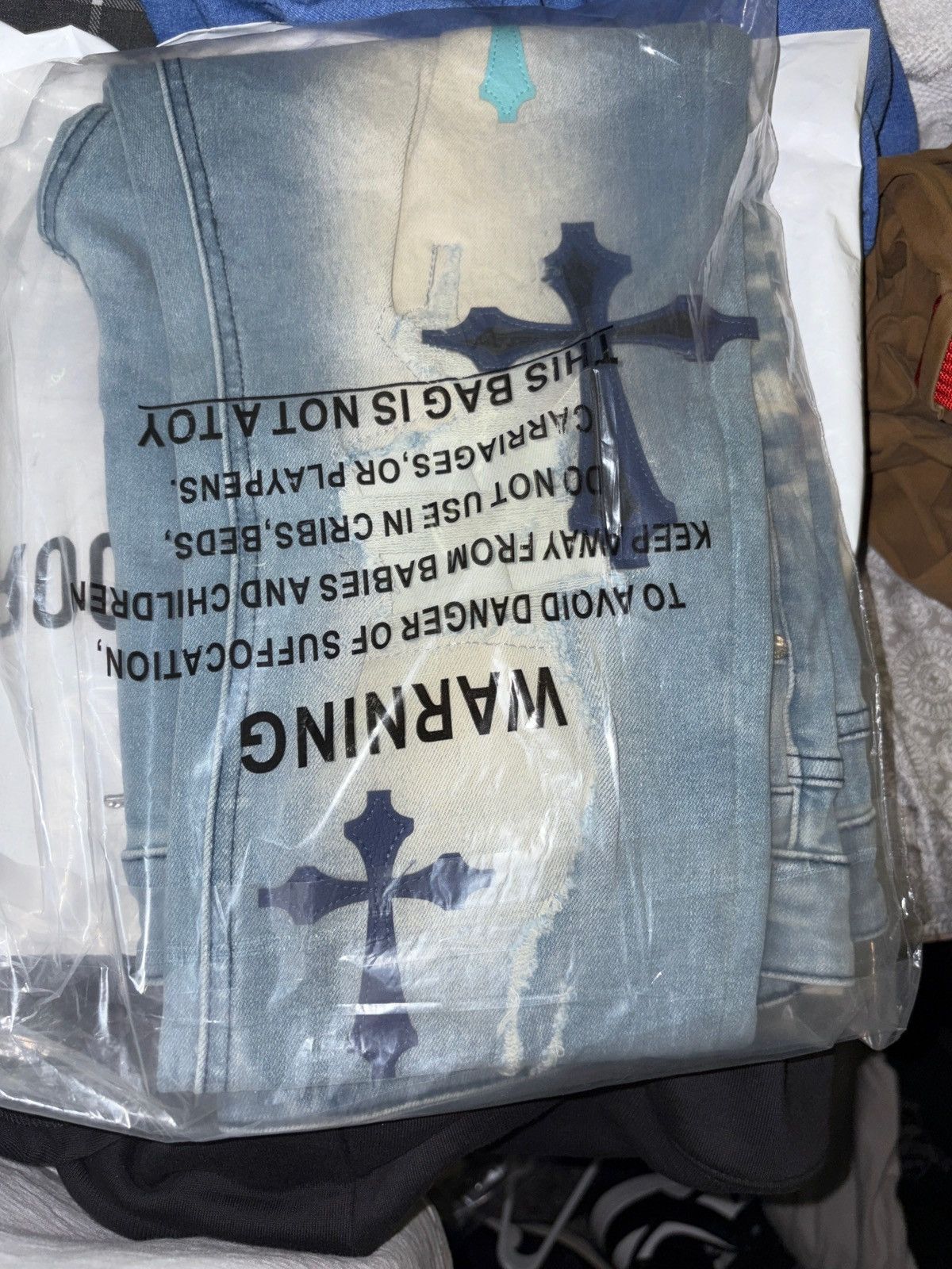 Rockstar Games BRAND NEW Rockstar Original Jeans w/ Blue Crosses SIZE 34 Size US 34 / EU 50 - 6 Thumbnail