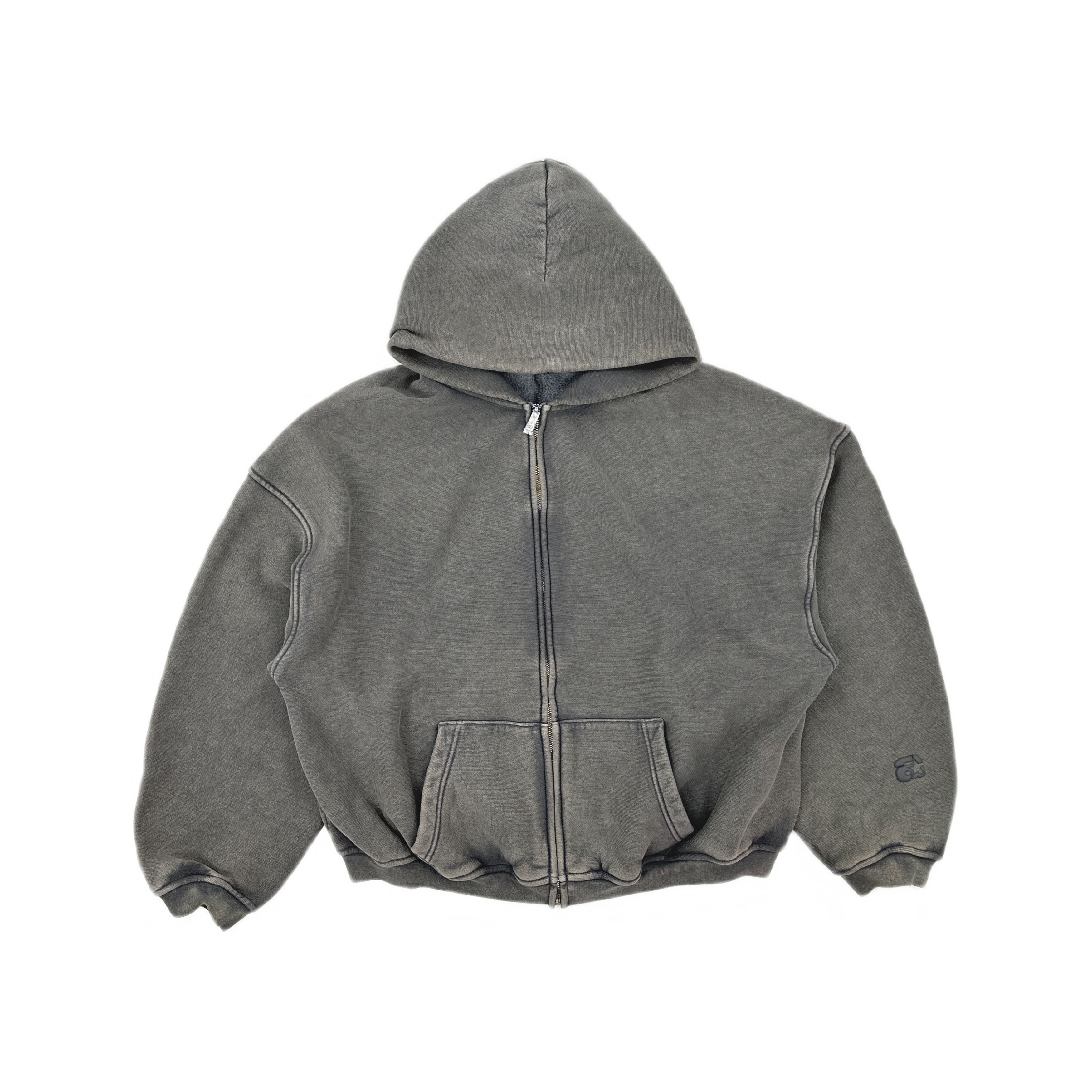 Alexander Wang Alexander Wang Washed Granite Zip Up Hoodie Size S Size US S / EU 44-46 / 1 - 1 Thumbnail