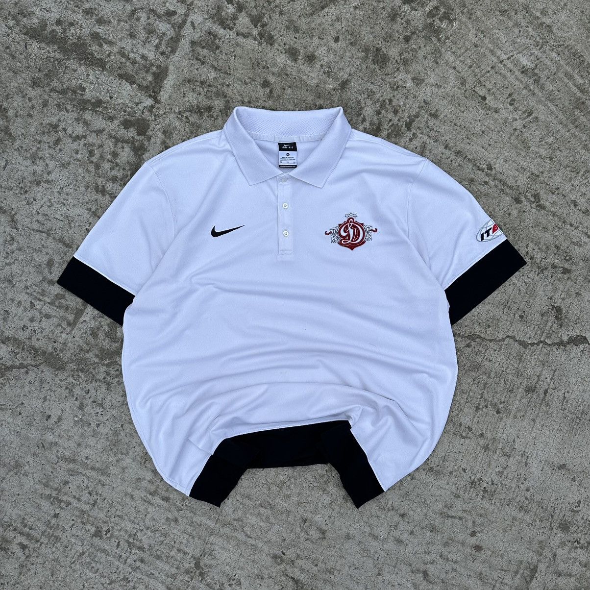 Number (N)ine Vintage Nike Dinamo Riga Polo Size XL T-shirts Y2K 00s USA Size US XL / EU 56 / 4 - 1 Thumbnail