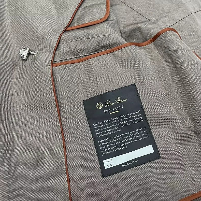 Loro Piana LORO PIANA Classic Traveller jacket in brown and grey cott Size US L / EU 52-54 / 3 - 4 Thumbnail
