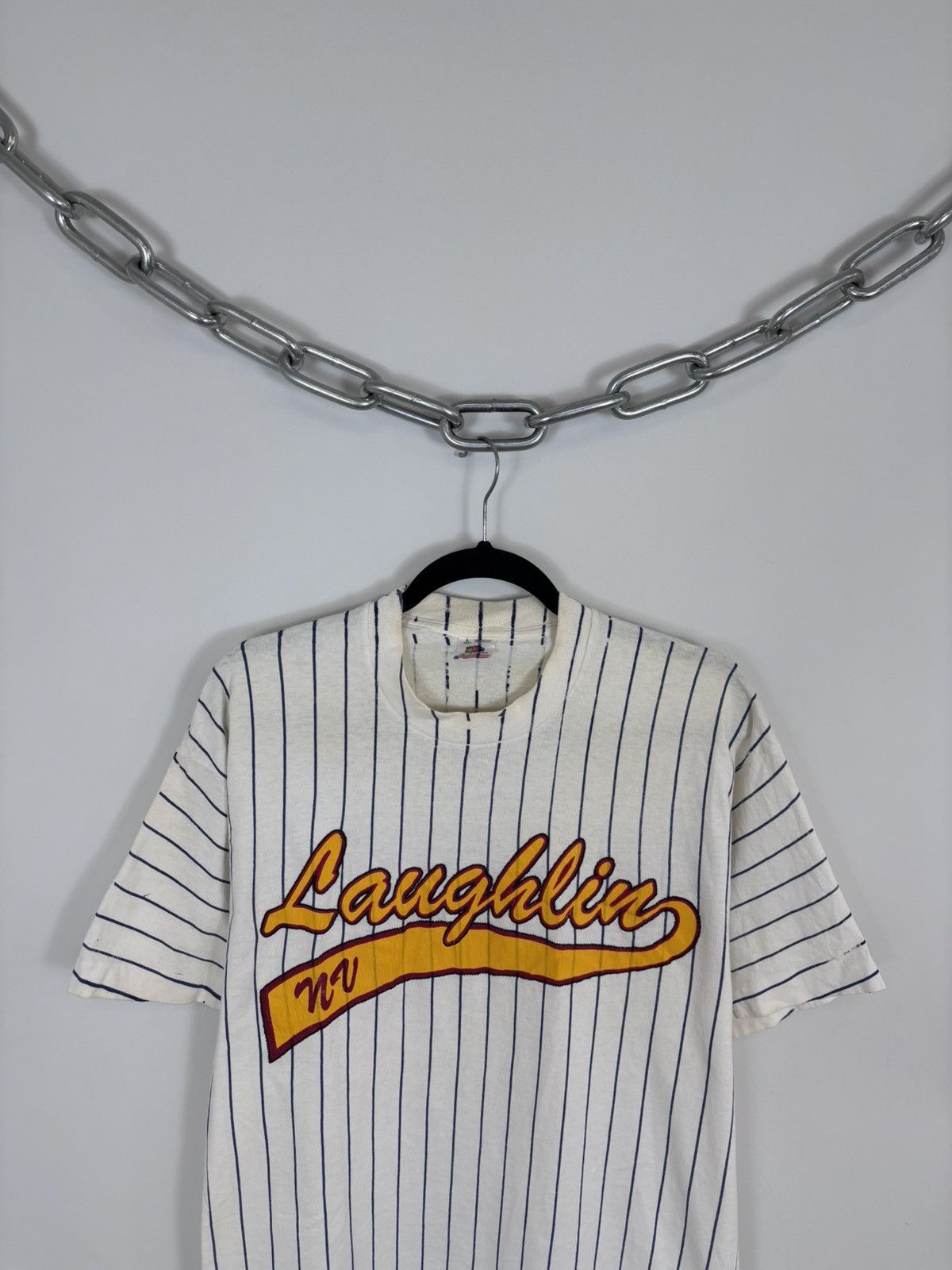 Fruit Of The Loom Vintage 1990s Laughlin Nevada Big Graphic Logo T-Shirt Tee Size US L / EU 52-54 / 3 - 2 Thumbnail