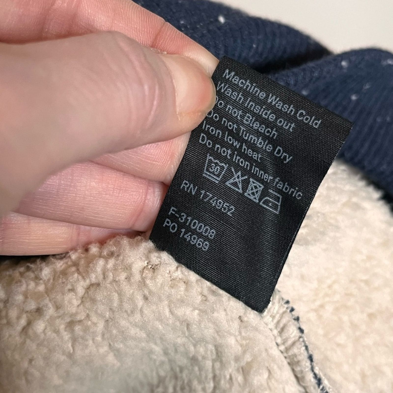 Huckberry FLINT AND TINDER Sherpa Lined Quarter Zip in Navy Size XL Size US XL / EU 56 / 4 - 6 Thumbnail