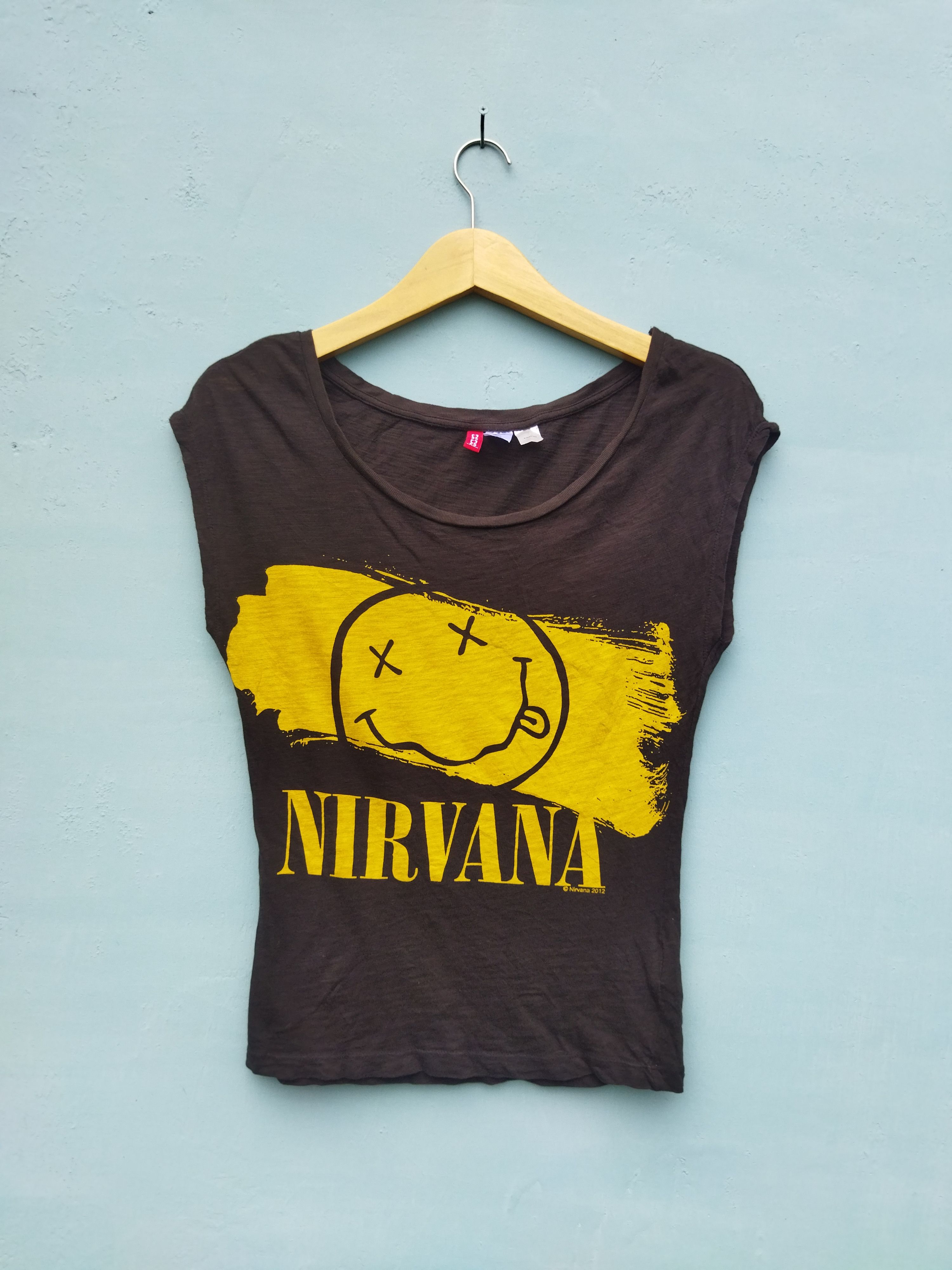 image of Band Tees x Nirvana Y2K Nirvana Divided By H&m Women T-Shirt Grunge in Black (Size XS)