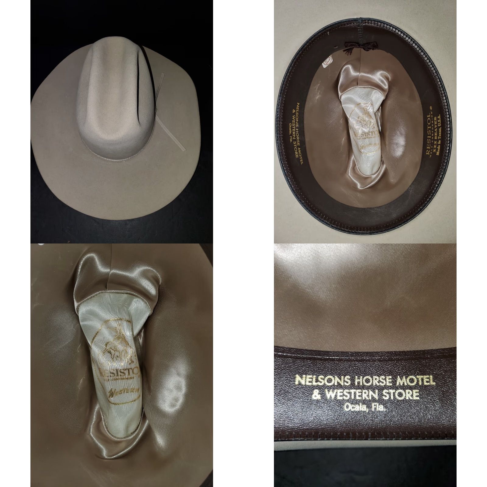 Vintage VINTAGE Resistol Cowboy Hat 3X Beaver Long Oval Ivory Size 6 5/8 Men's Western Size ONE SIZE - 8 Thumbnail