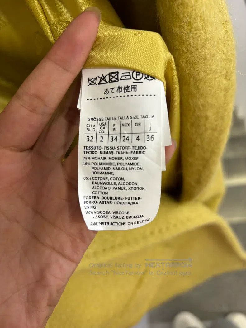 Max Mara Max Mara Yellow Coat Jacket Size XXS / US 00 / IT 34 - 4 Thumbnail