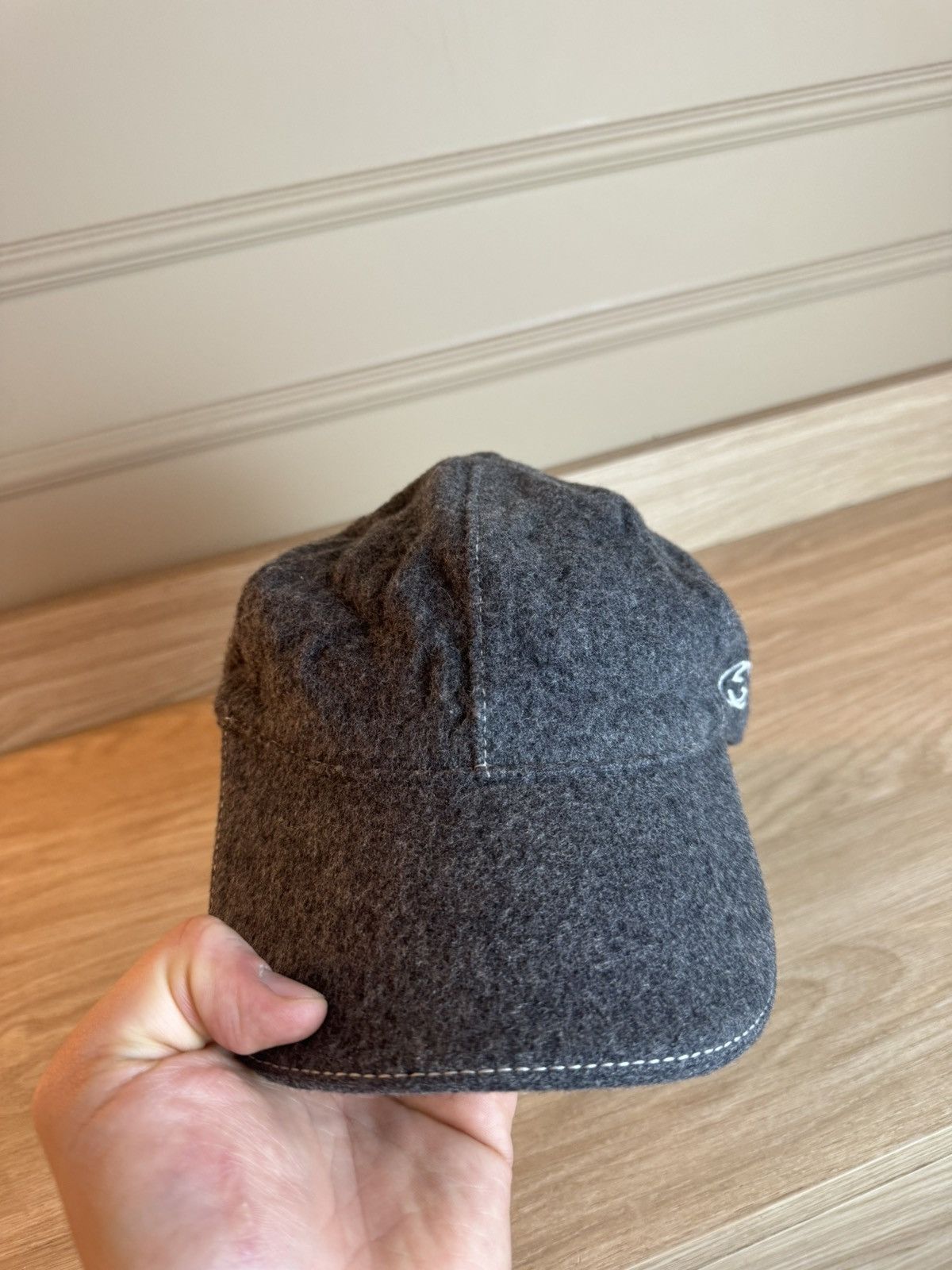Gucci Authentic GUCCI Grey Wool Baseball Hats size M/58 Size ONE SIZE - 3 Thumbnail