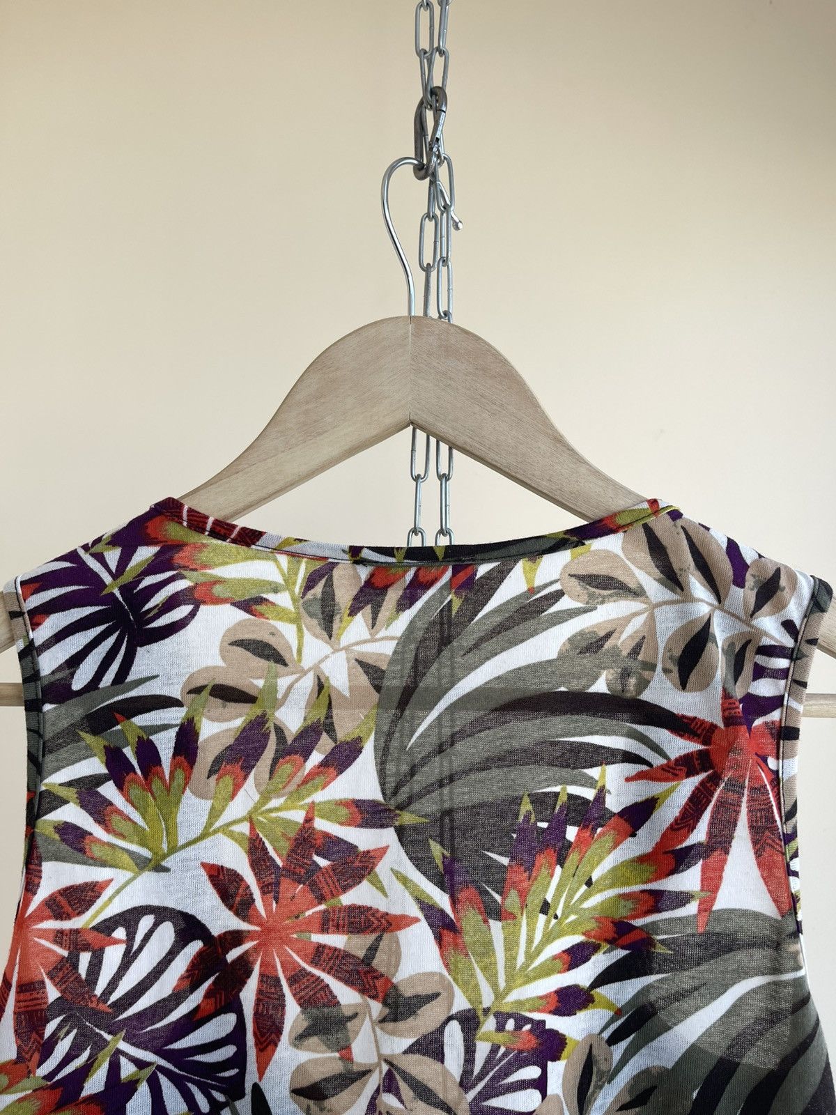 Other Cache Cache V-Neck Tropical Floral Print Mesh Tank Top 2000s Size L / US 10 / IT 46 - 7 Thumbnail