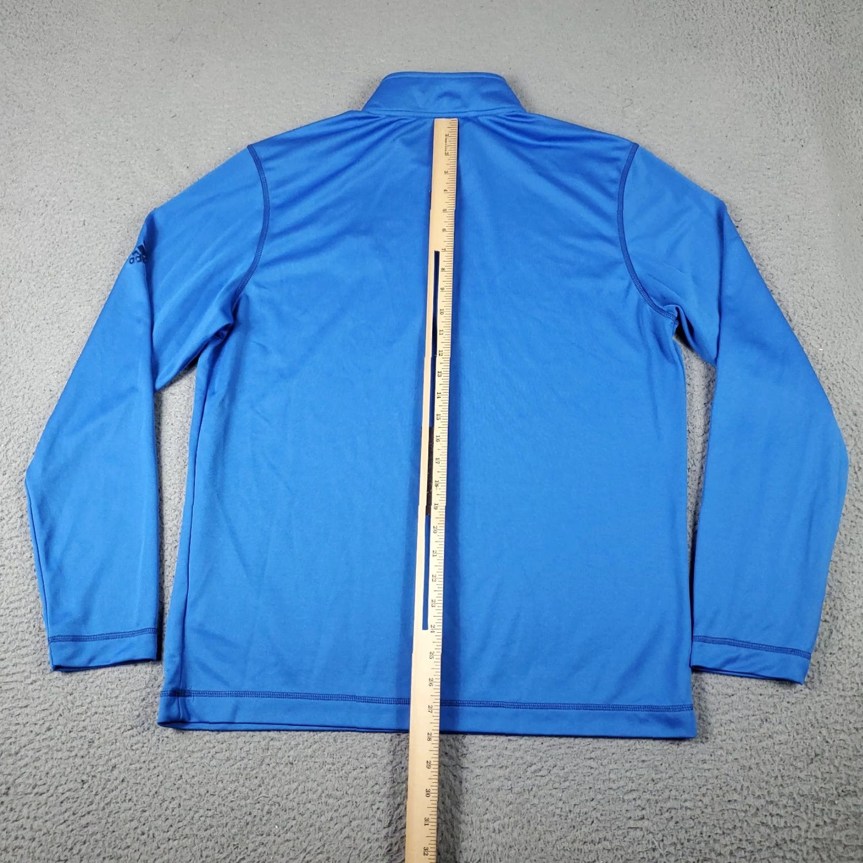 Adidas Adidas Sweater Mens Medium Blue 1/4 Zip Up Pullover Sweatshirt Knitted Zip Mock Neck Casual Lightweight Sports Modern Regular Fit Size US M / EU 48-50 / 2 - 7 Thumbnail
