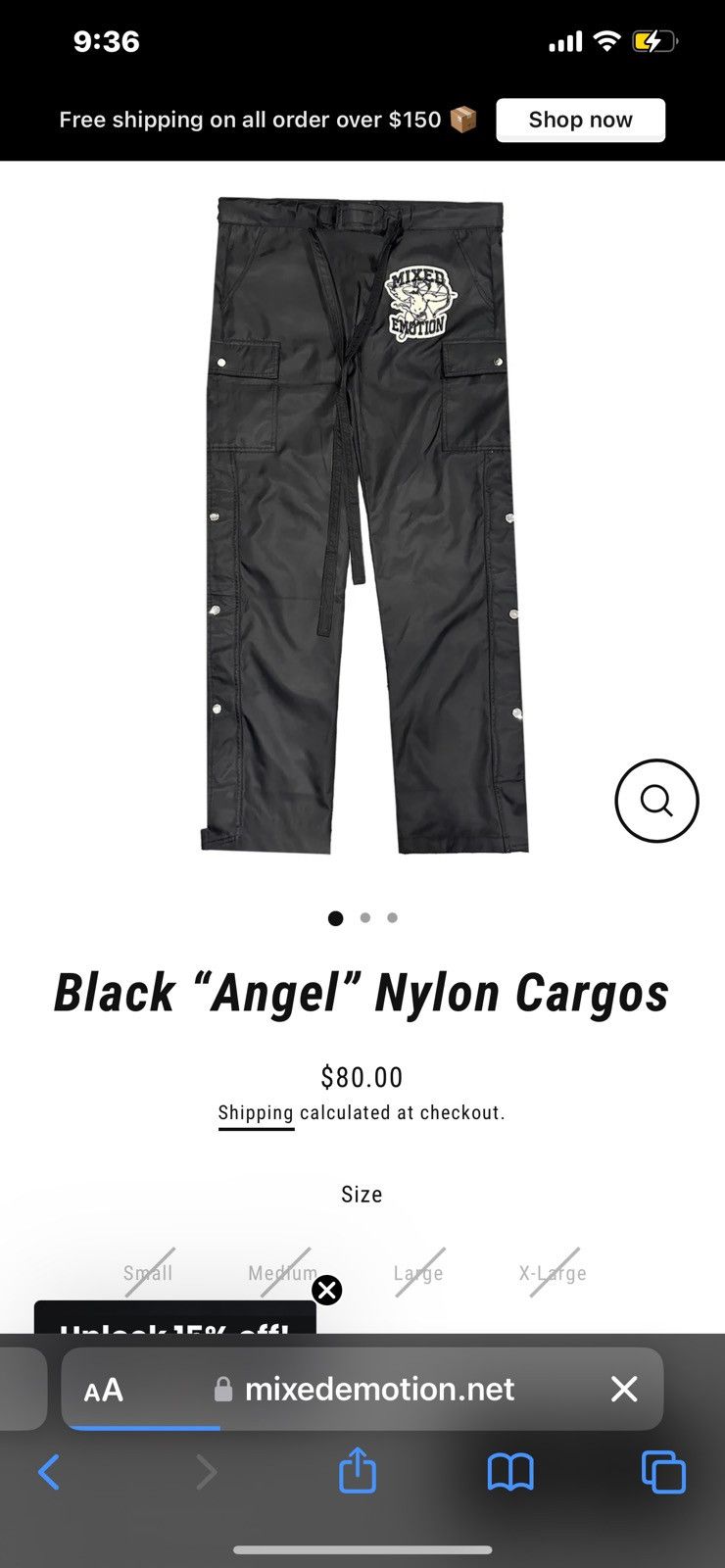 Other Black “Angel” Nylon Cargos Size US 36 / EU 52 - 9 Thumbnail