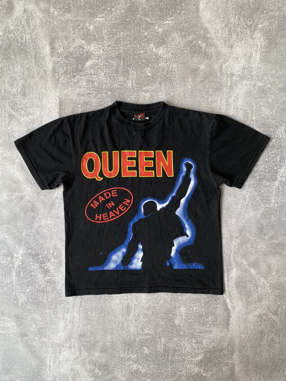 Band Tees × Vintage Vintage 90s Queen Made In Heaven Cropped T 