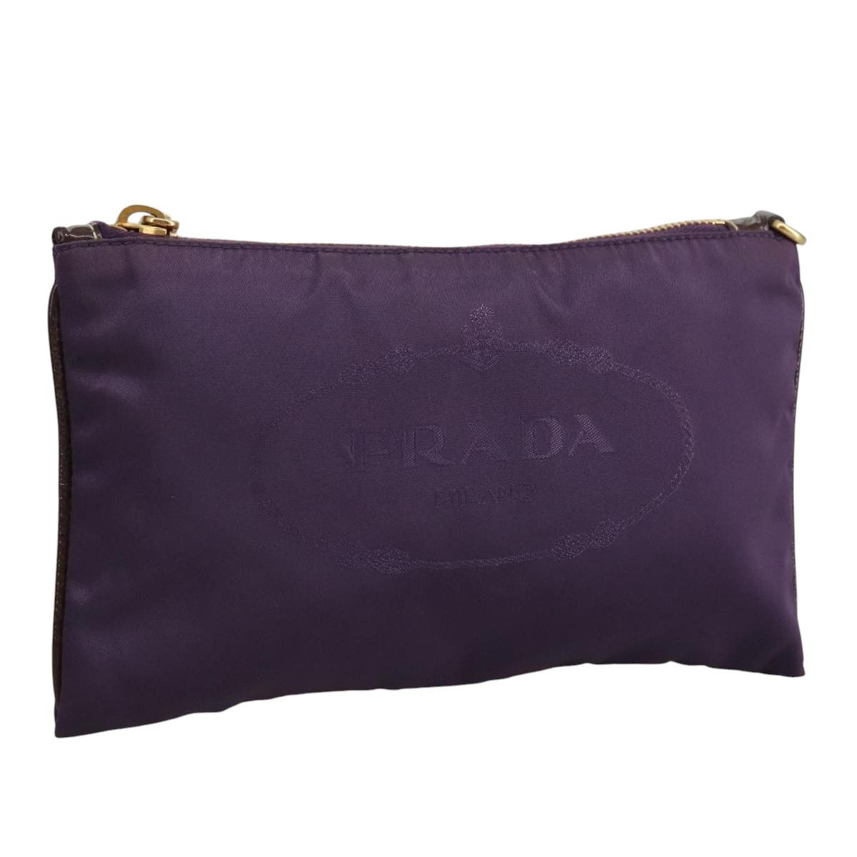 Purple Synthetic Clutch Bag (Pre-Owned)