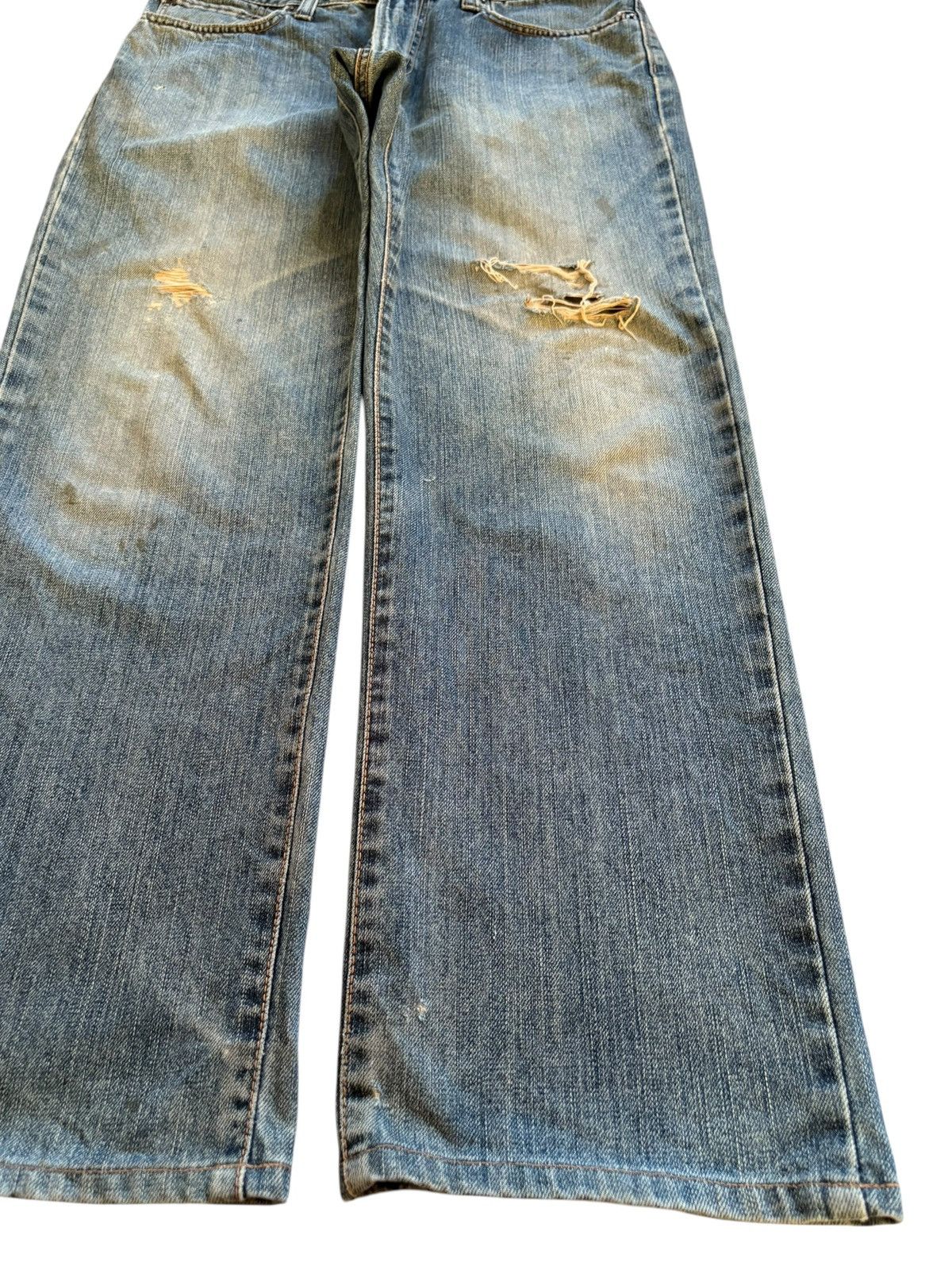 Edwin Vintage Edwin 404 Rusty Mud Wash Ripped Baggy Jeans Size US 34 / EU 50 - 7 Thumbnail