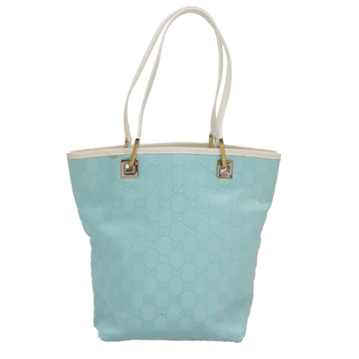 Gucci GUCCI GG Canvas Tote Bag Light Blue Size ONE SIZE - 3 Thumbnail