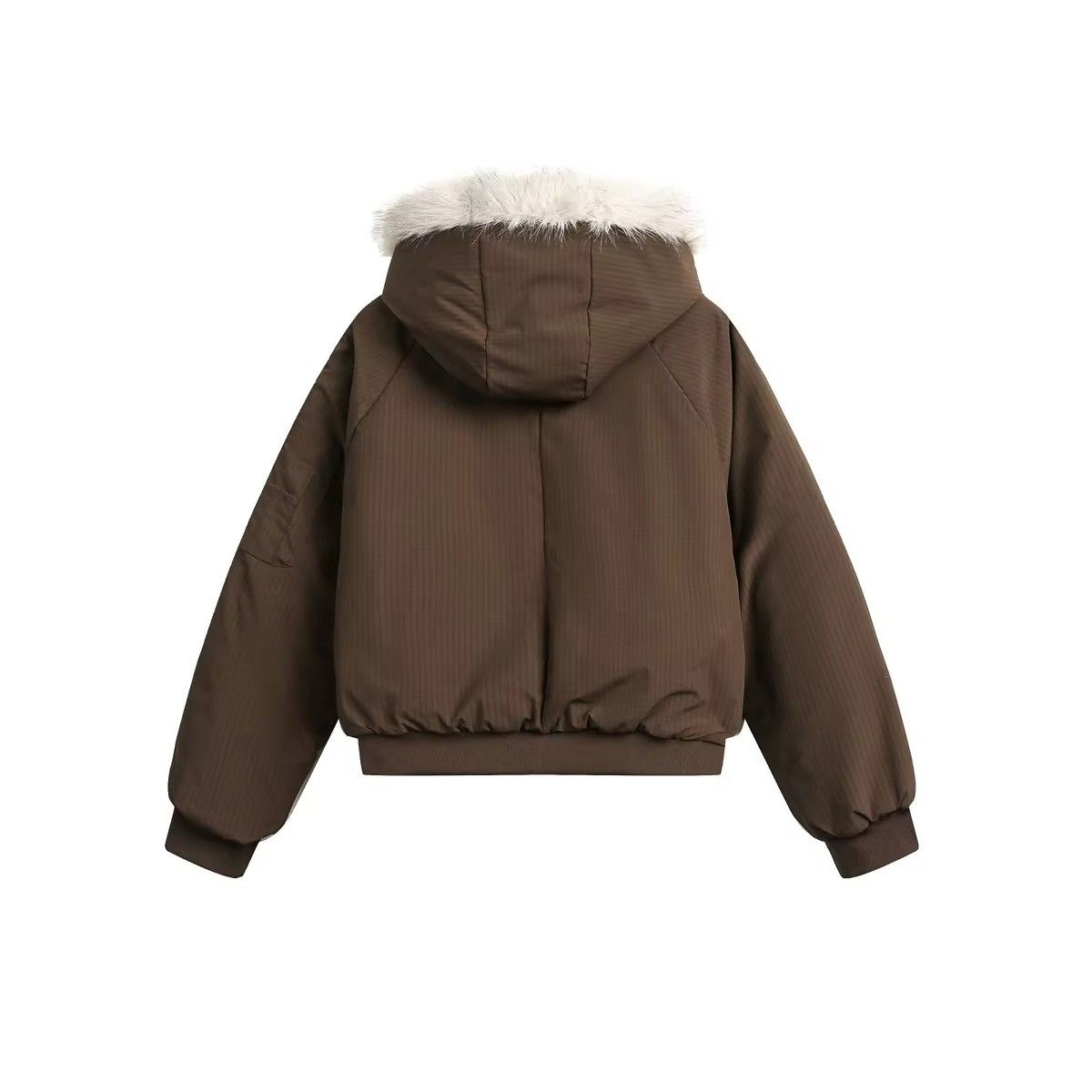 Other Winter Autumn Warm Fur Collar Hooded Quilted Padded Jacket Size US M / EU 48-50 / 2 - 2 Thumbnail