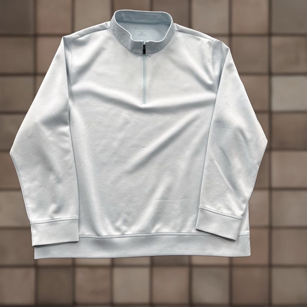 Vintage Hickey Freeman 1/4 Zip Pullover Men 2XL Blue Polyester Long Sleeve Activewear Golf Running Walking Outdoor Sports Shirt Size US XXL / EU 58 / 5 - 1 Thumbnail