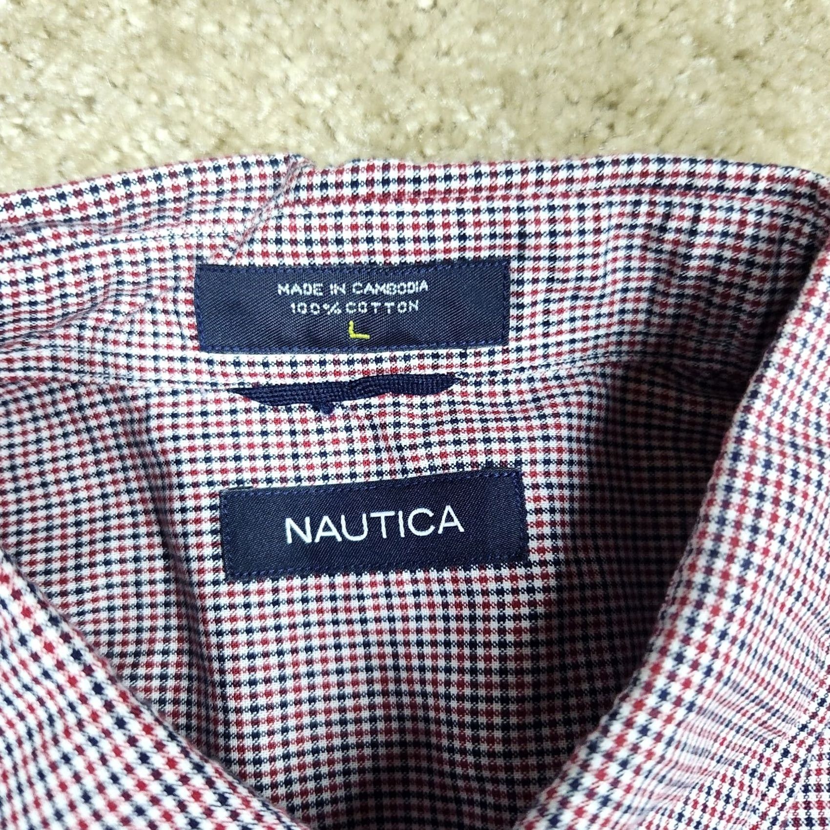 Nautica Nautica Button Front Shirt Mens Large Multicolor Check Short Sleeve Casual Size US L / EU 52-54 / 3 - 2 Thumbnail