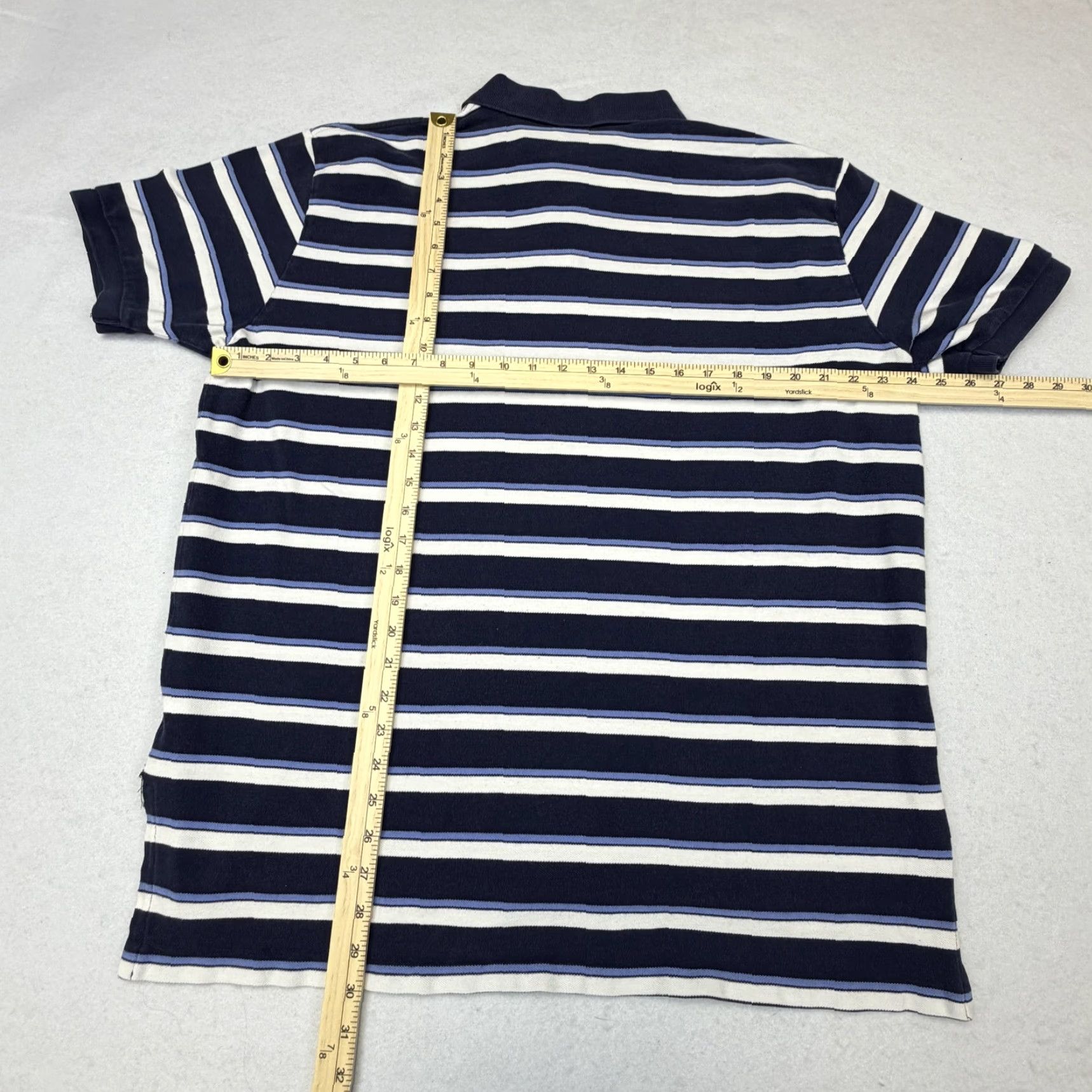 Polo Ralph Lauren Polo Ralph Lauren Polo Shirt Mens 2XL Blue White Striped Classic Cotton Casual Polo Shirt Mens Blue White Striped 2XL Size US XXL / EU 58 / 5 - 6 Thumbnail