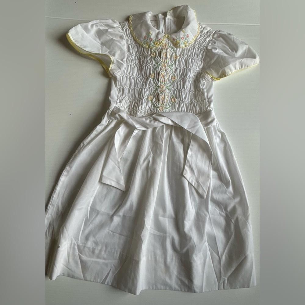 Designer Vintage Polly Flinders Hand Smocked Dress Size ONE SIZE - 2 Thumbnail