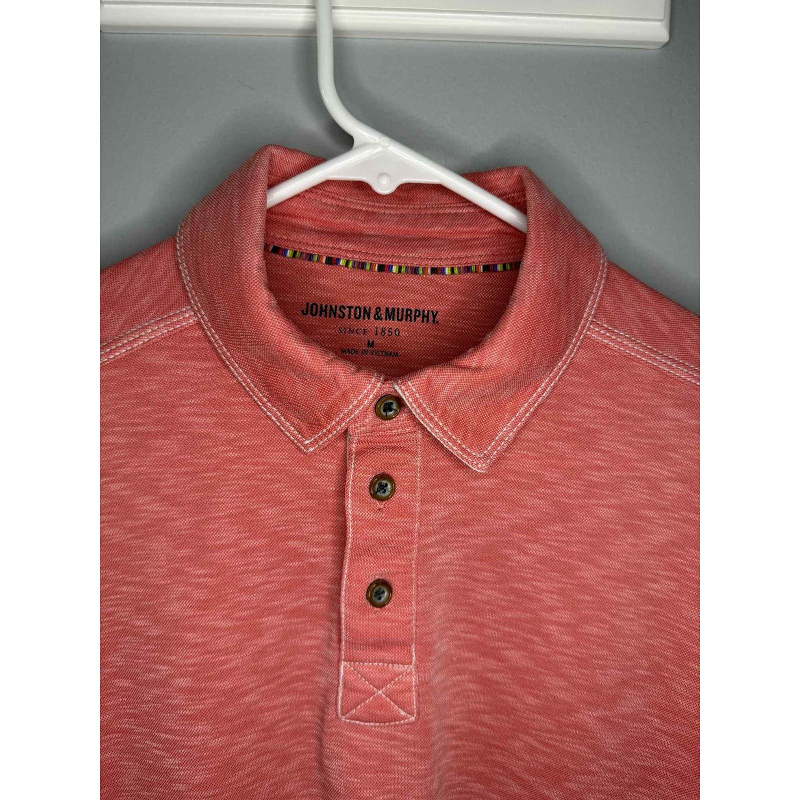 Johnston & Murphy Johnston & Murphy Regular Fit Polo Shirt Red Men's Medium Size US M / EU 48-50 / 2 - 3 Thumbnail
