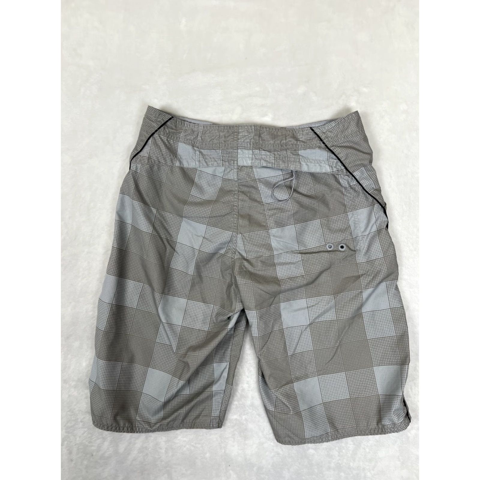 Nike VINTAGE Nike Swim Trunks Shorts Medium Gray Plaid Y2K Surf Mens Size US 31 - 7 Thumbnail