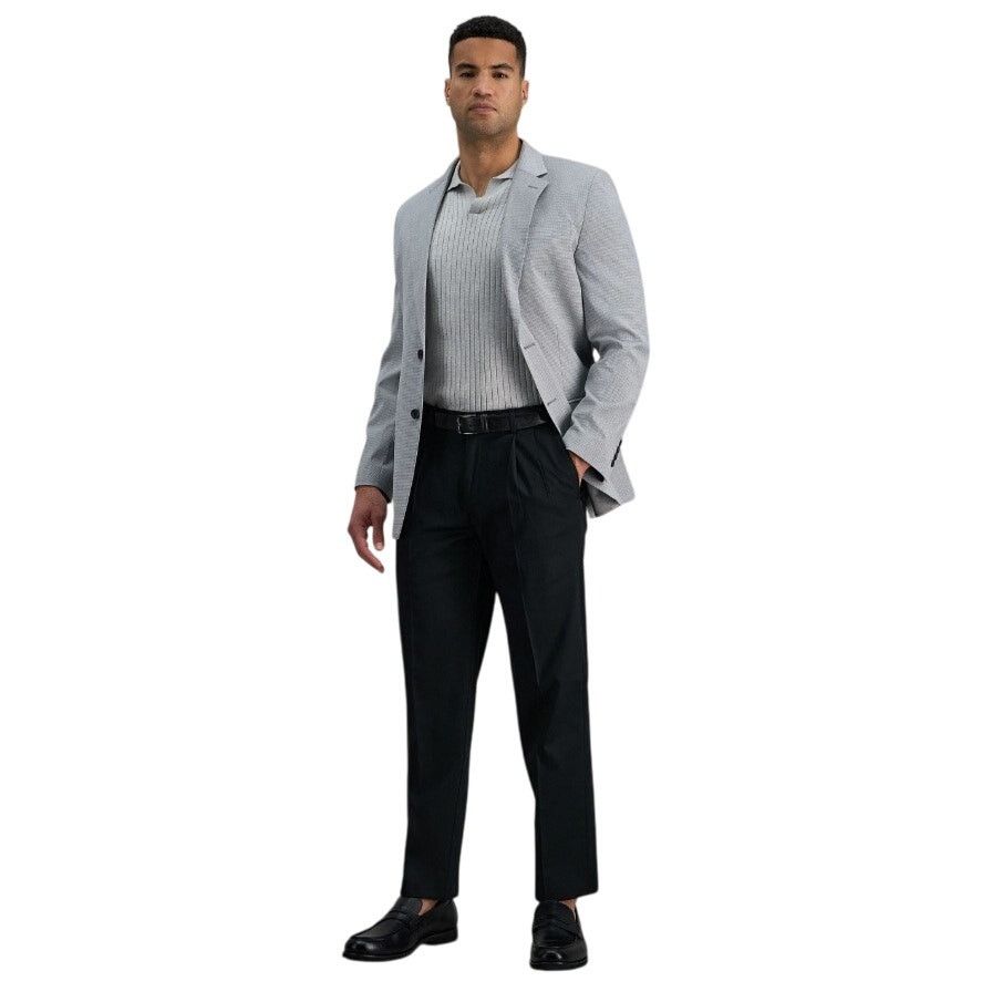 Haggar Haggar Men's Black No Iron Classic Pleat Pants Size 36W 32L Size US 36 / EU 52 - 5 Thumbnail
