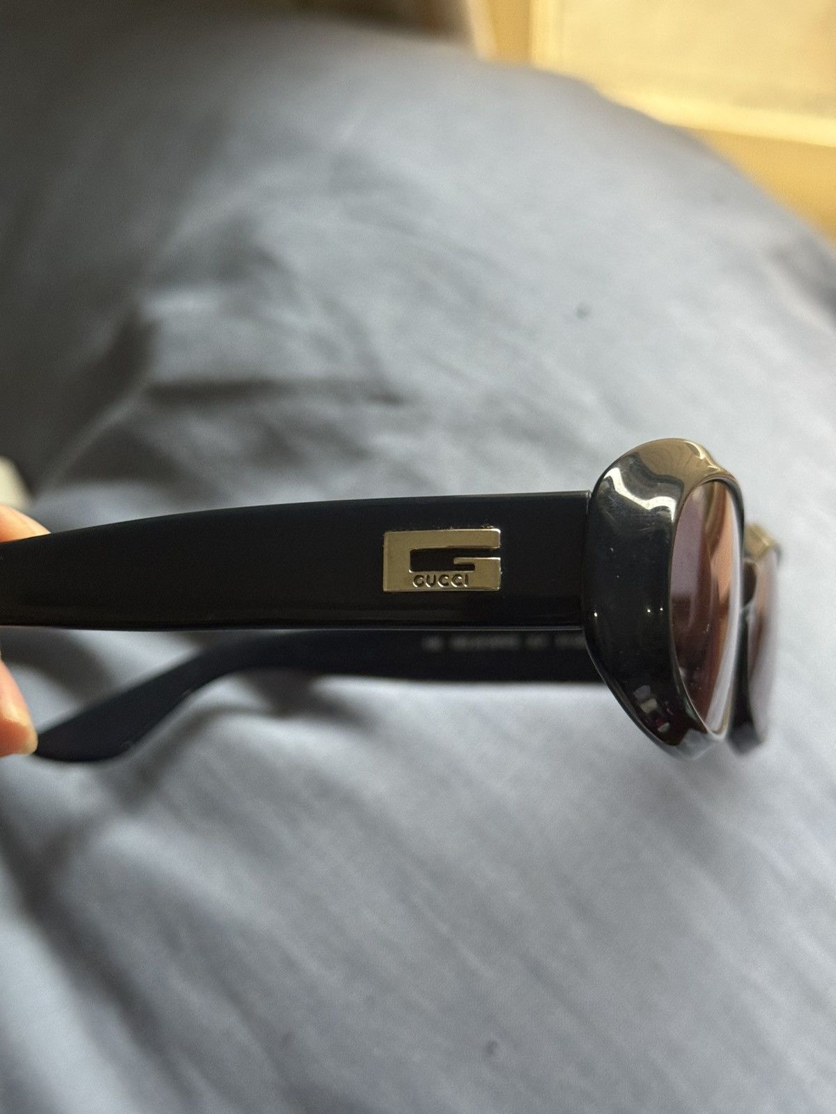 Gucci Gucci Sunglasses GG 2419/N/S 807 Oval Navy Sunglasses Size ONE SIZE - 2 Thumbnail