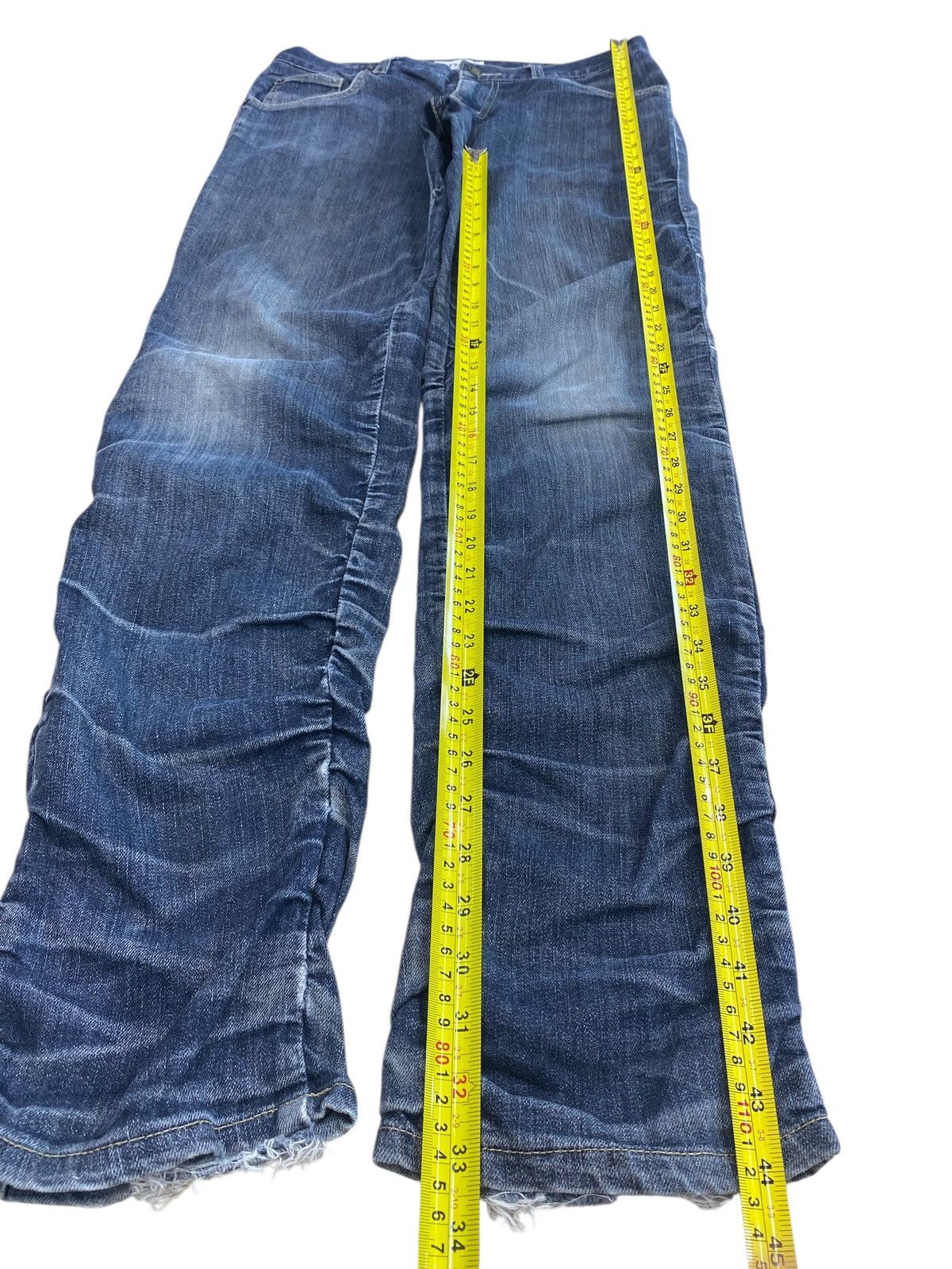 Japanese Brand Japanese Brand Whiskers Fades Style Stacked Look Jeans Size US 33 - 7 Thumbnail